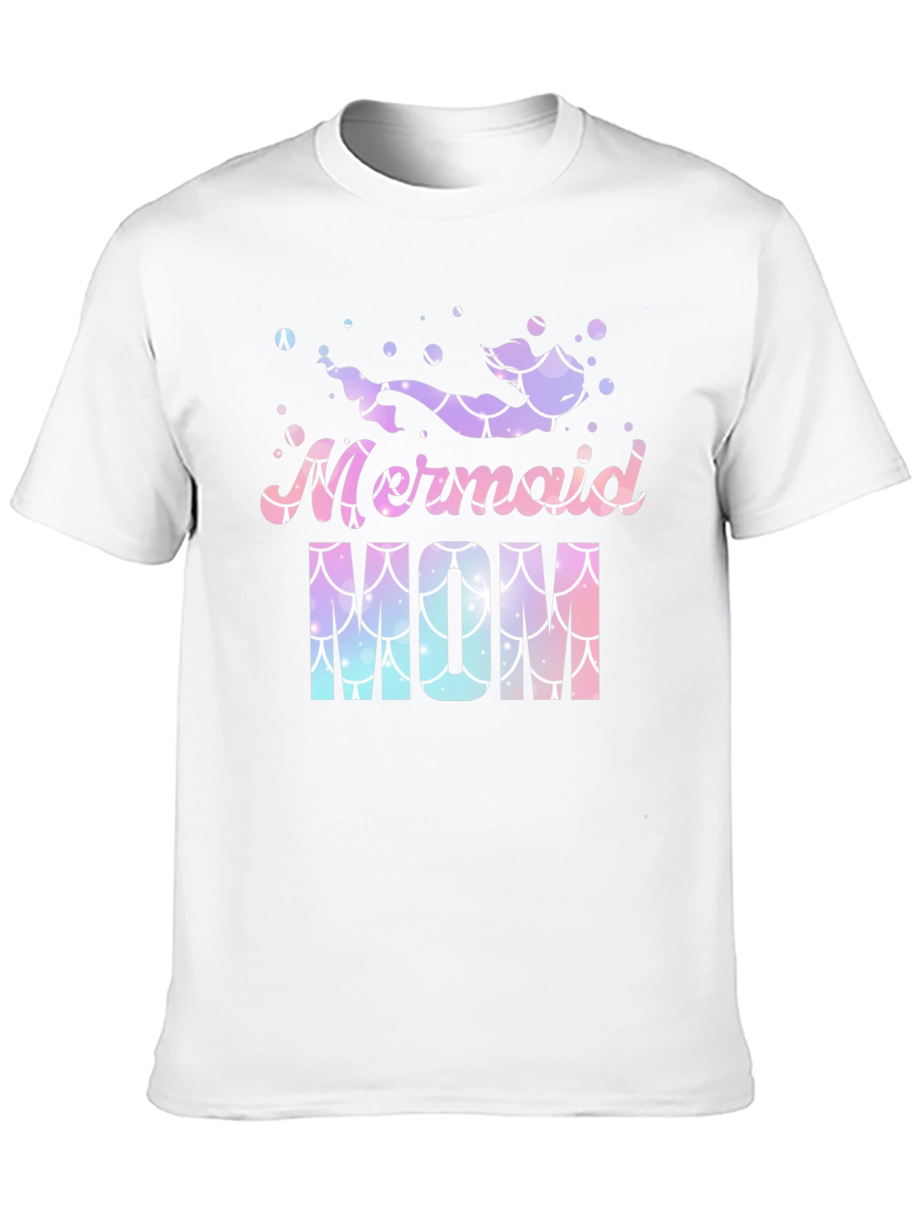 Mermaid Mom Graphic Tee - Black Cotton Blend