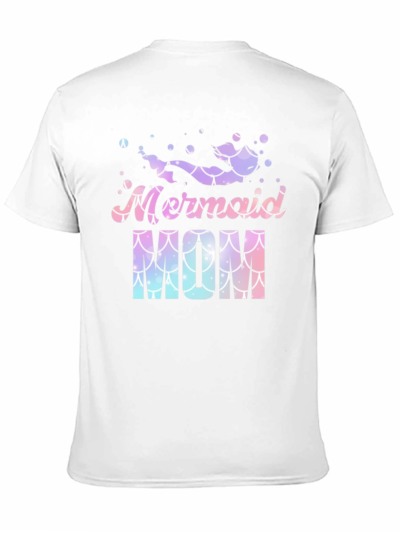 Mermaid Mom Graphic Tee - Black Cotton Blend