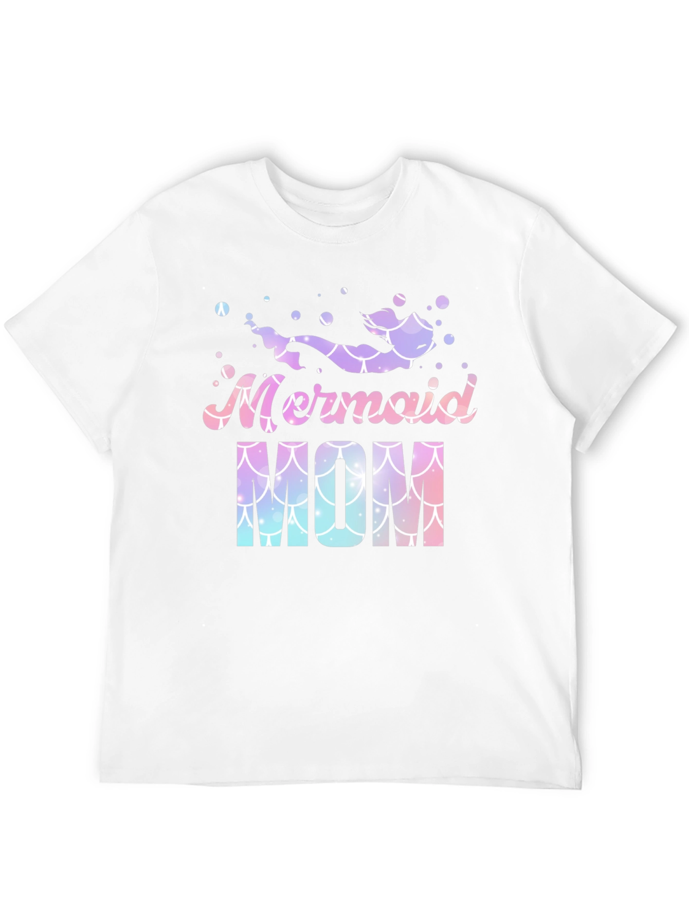 Mermaid Mom Graphic Tee - Black Cotton Blend