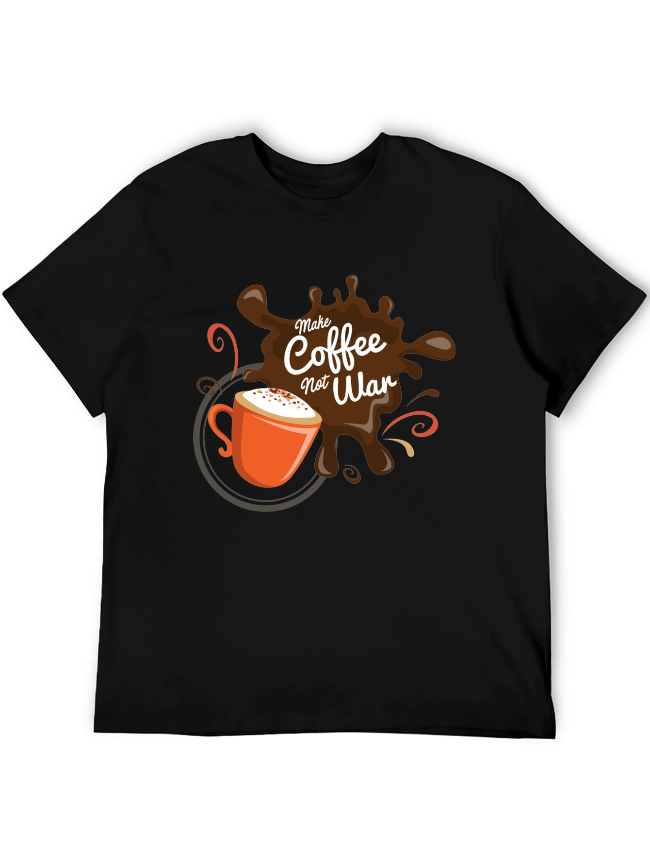 Coffee Not War T-Shirt - Black Graphic Tee