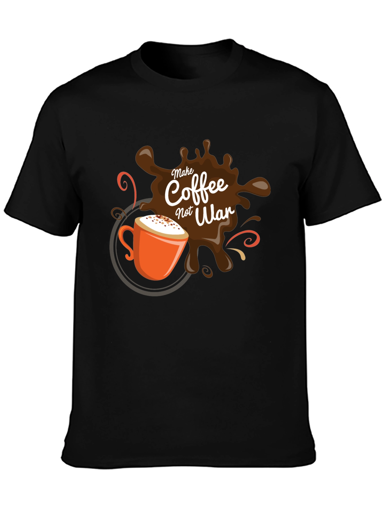 Coffee Not War T-Shirt - Black Graphic Tee