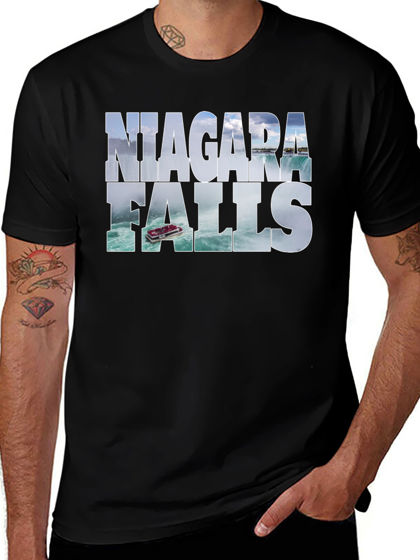 Niagara Falls Black Graphic Tee