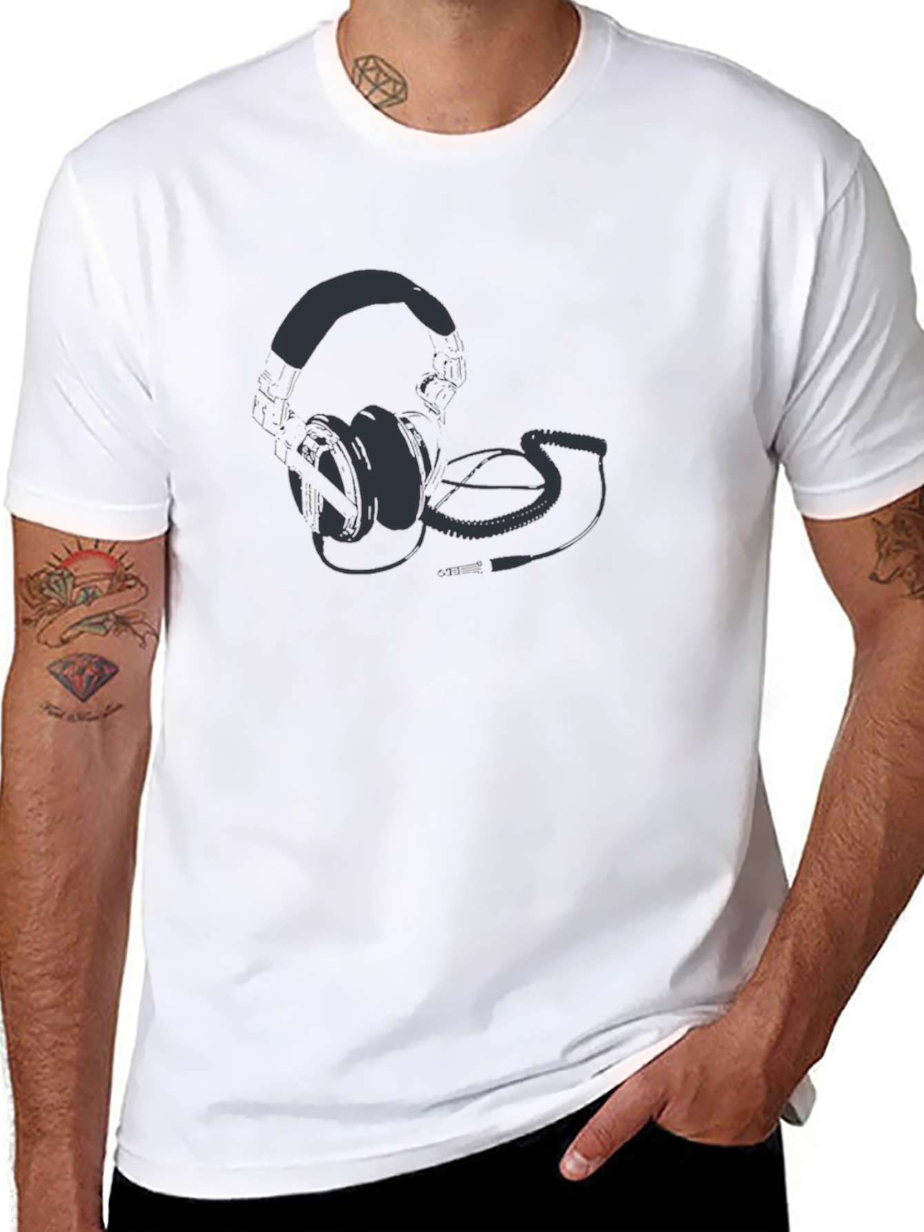 DJ Headphones Graphic T-Shirt