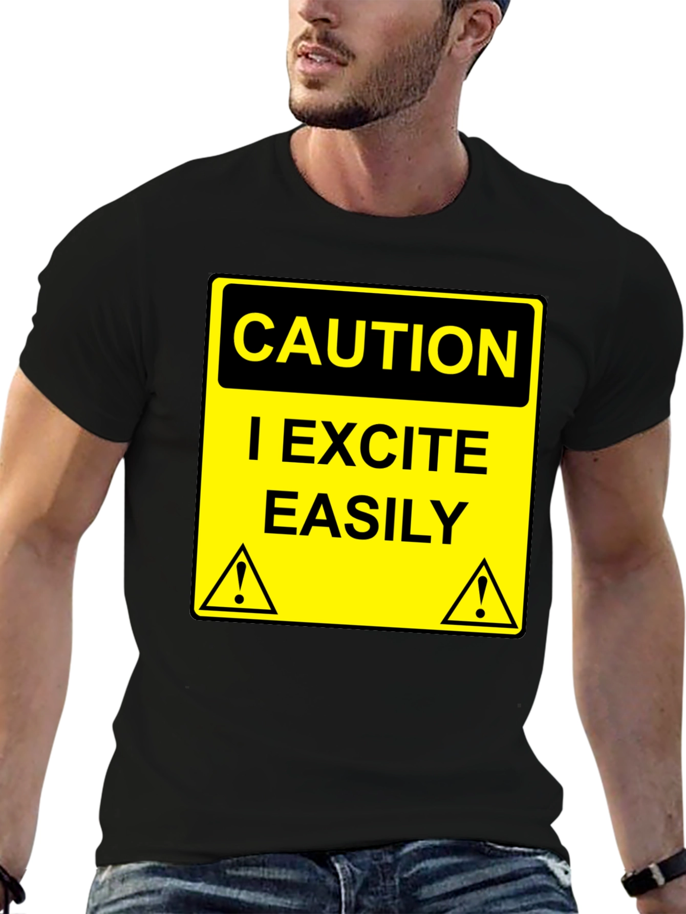 Caution I Excite Easily Graphic Tee