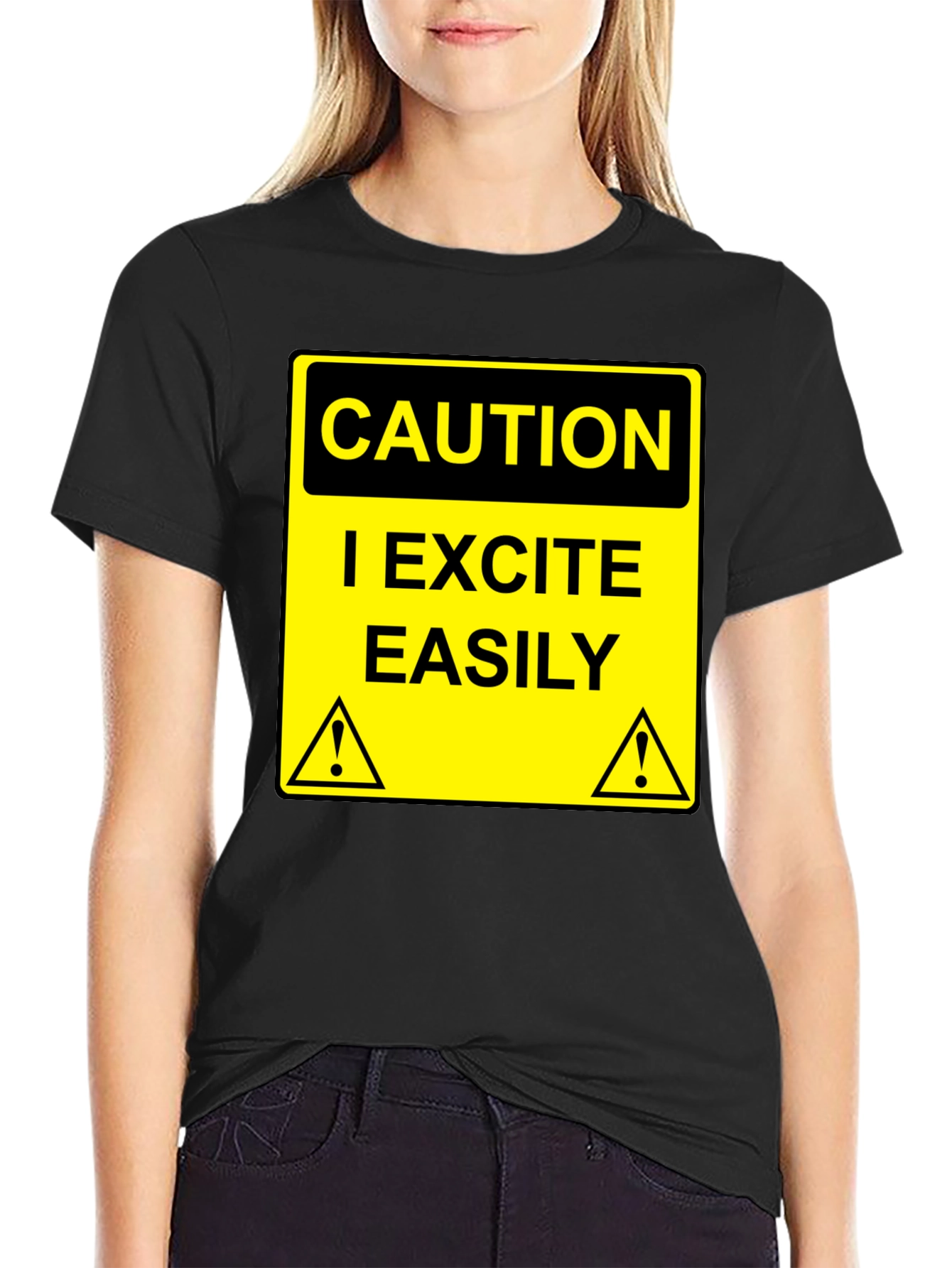 Caution I Excite Easily Graphic Tee