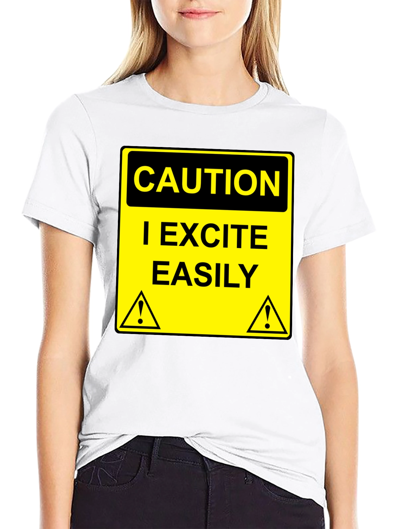 Caution I Excite Easily Graphic Tee