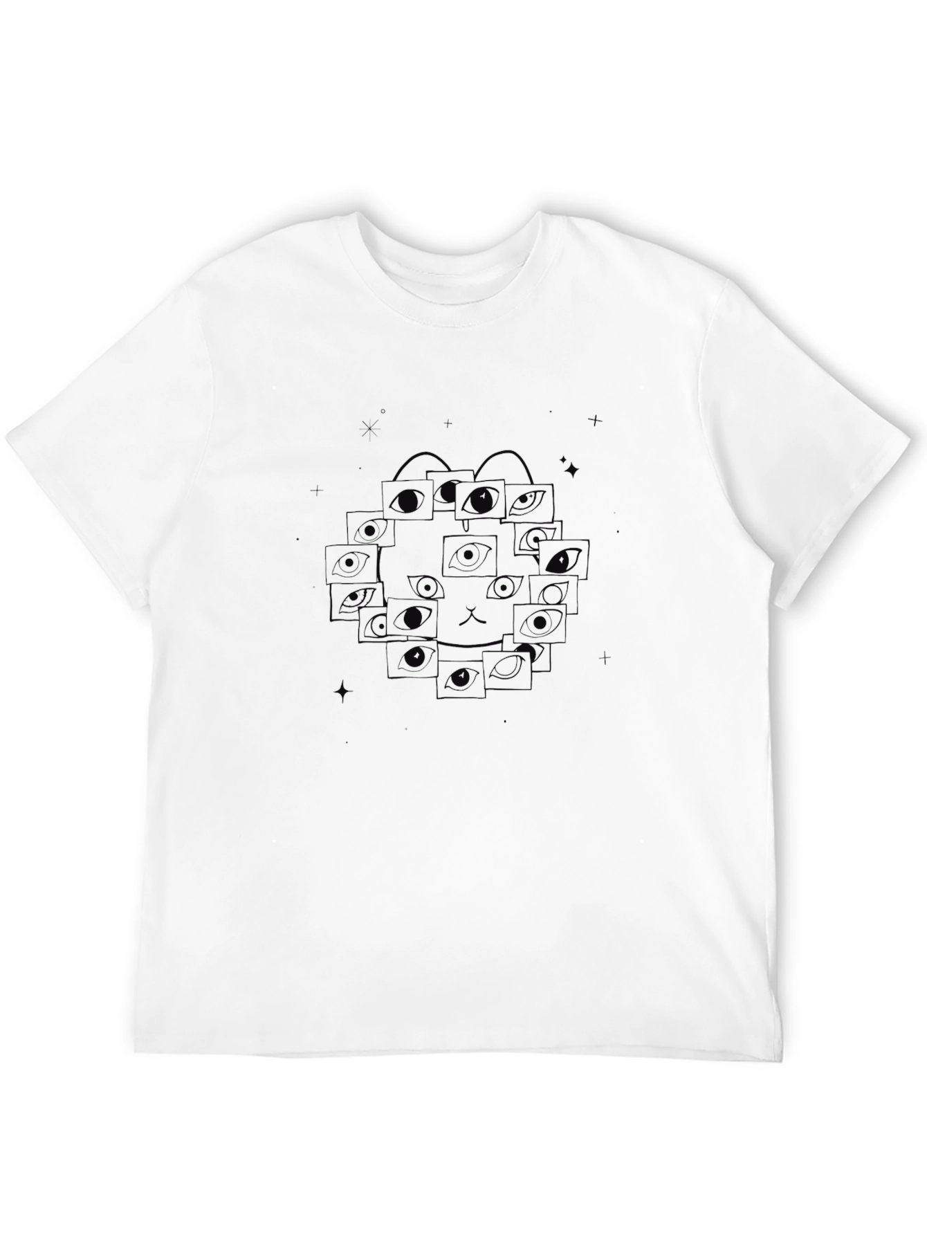 Mens Black Graphic Print T-Shirt