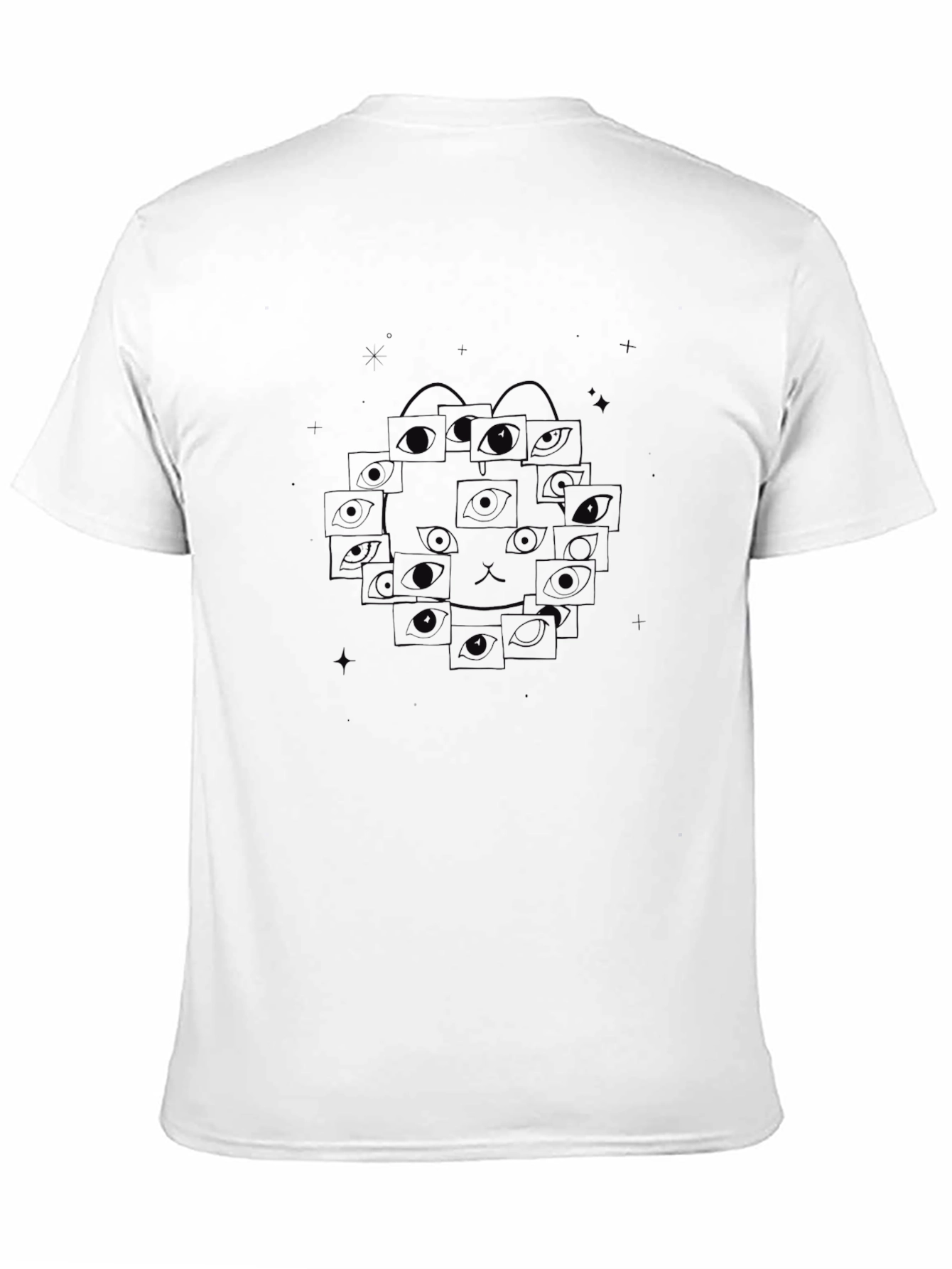 Mens Black Graphic Print T-Shirt