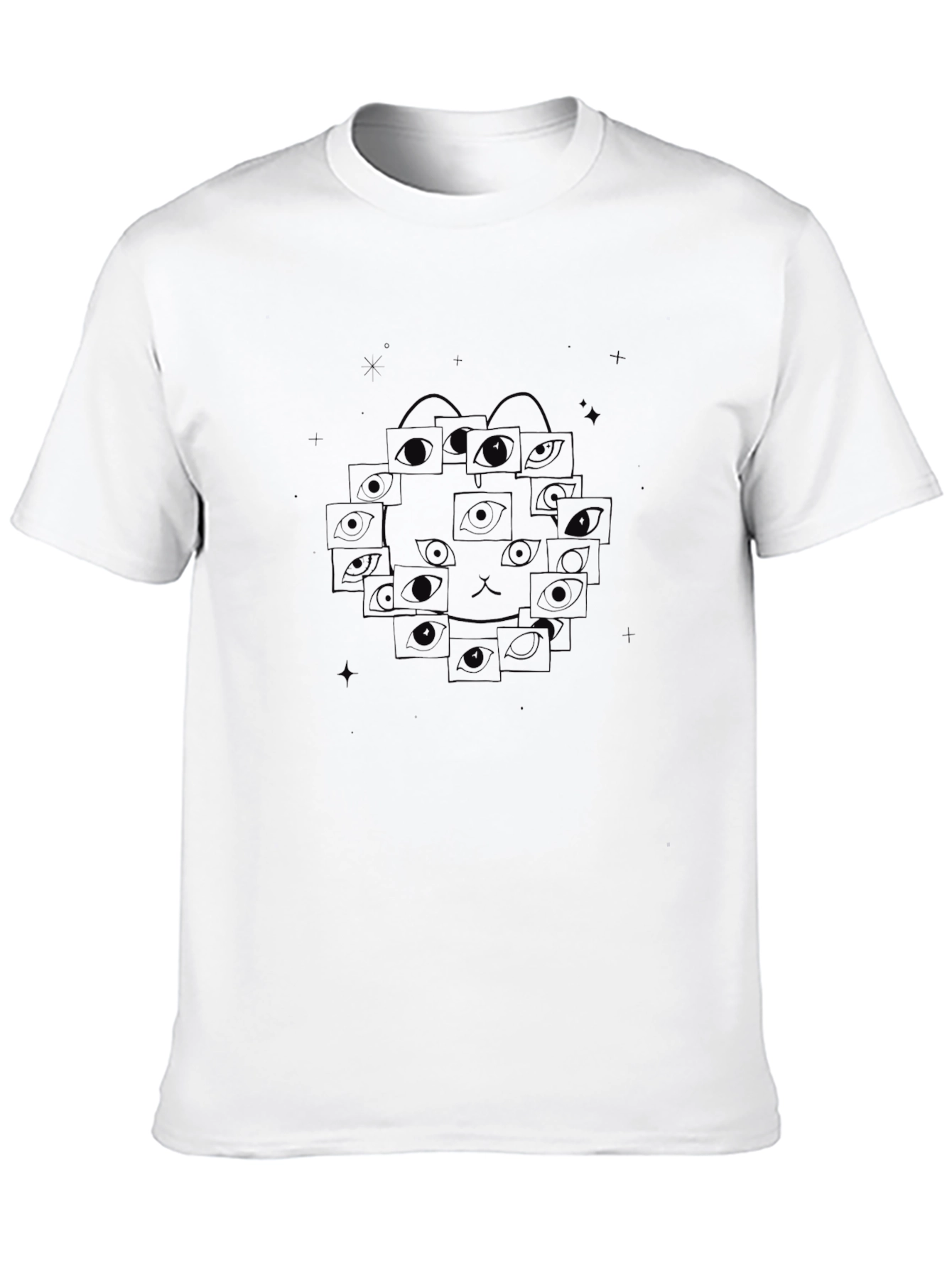 Mens Black Graphic Print T-Shirt