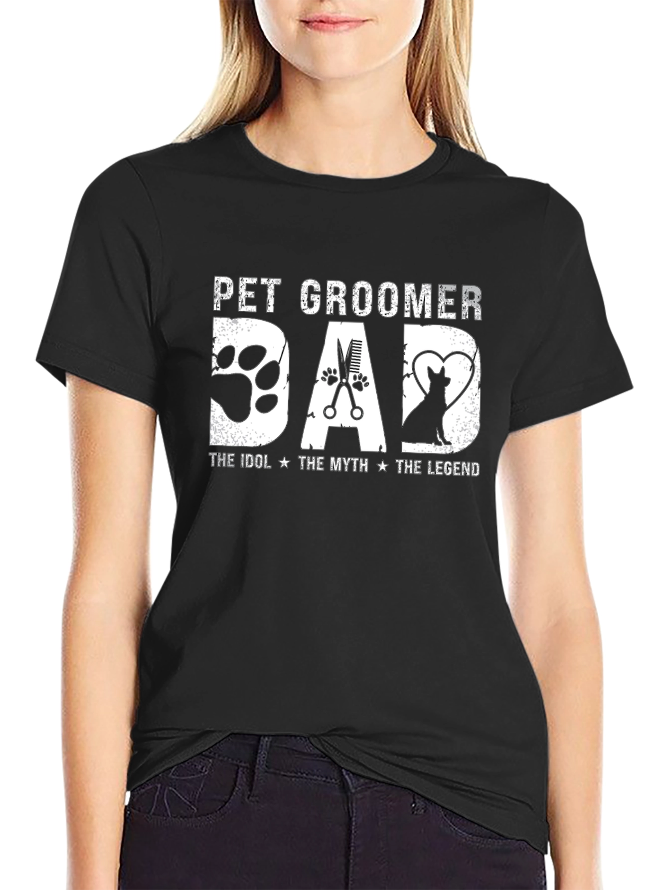 Pet Groomer Dad T-Shirt - Idol Myth Legend