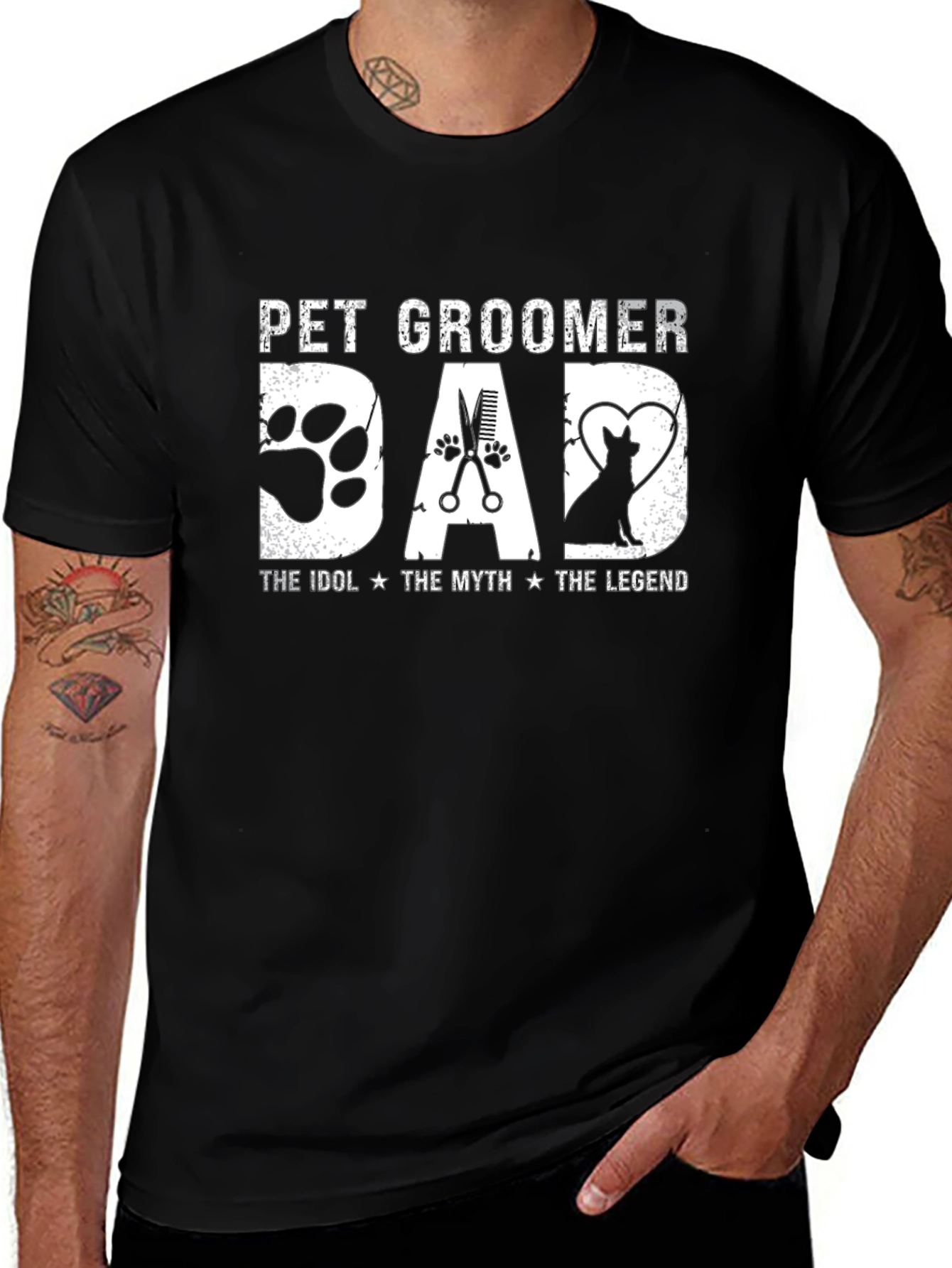 Pet Groomer Dad T-Shirt - Idol Myth Legend