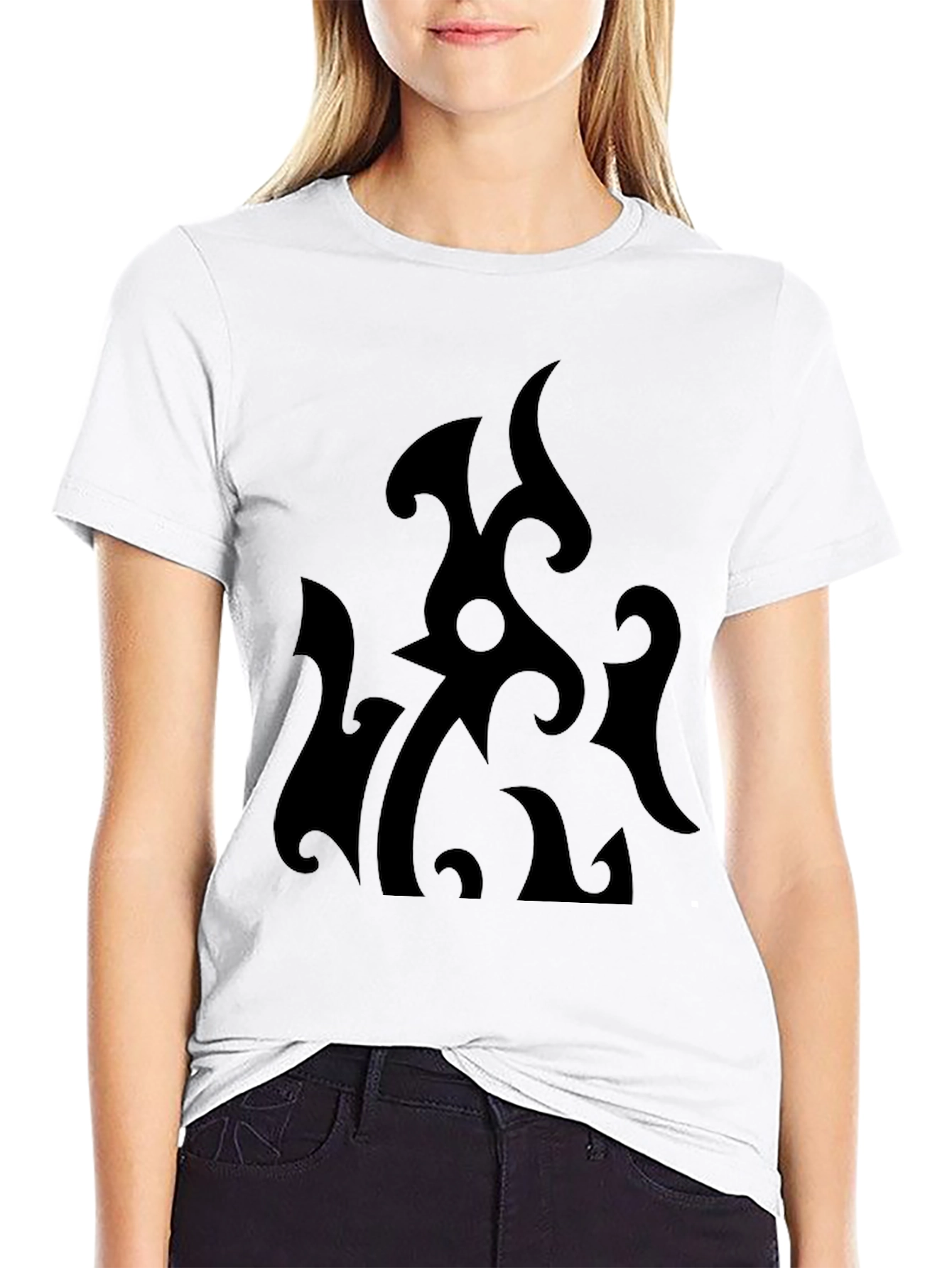 Abstract Graphic Black T-Shirt for Men