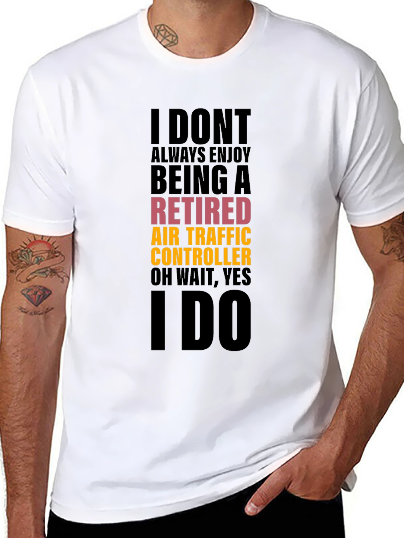 Retired Air Traffic Controller Funny Black T-Shirt