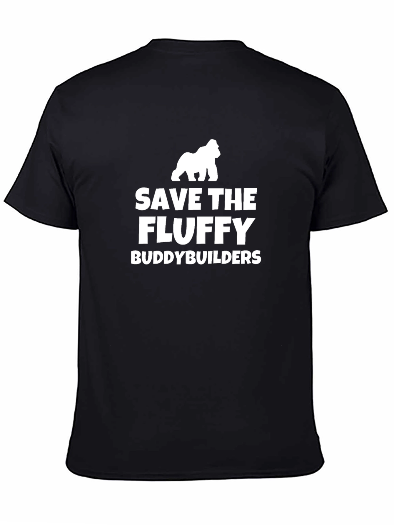 Save the Fluffy Buddybuilders Black T-Shirt