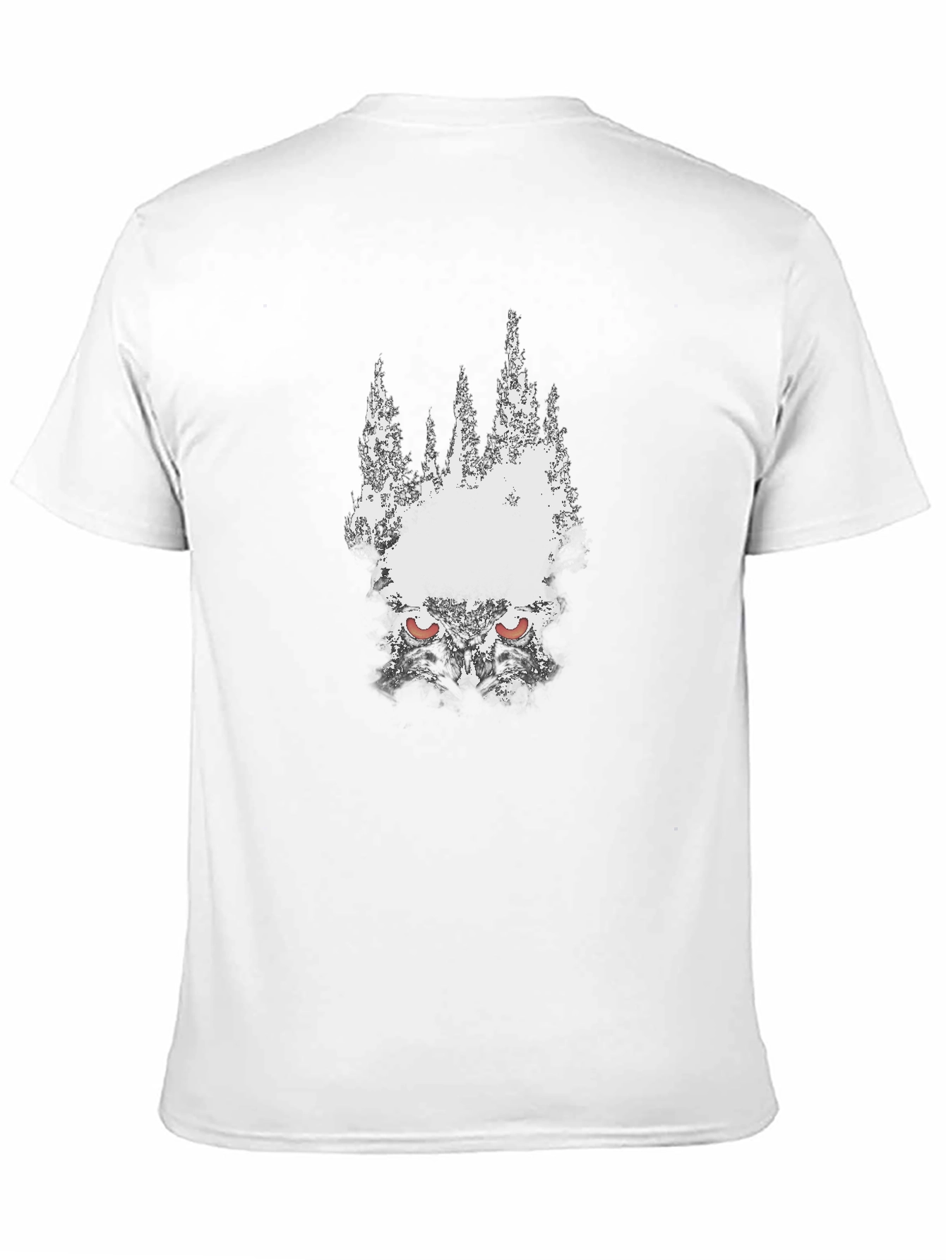 Mens Black Graphic Tee - Wolf Eyes Design