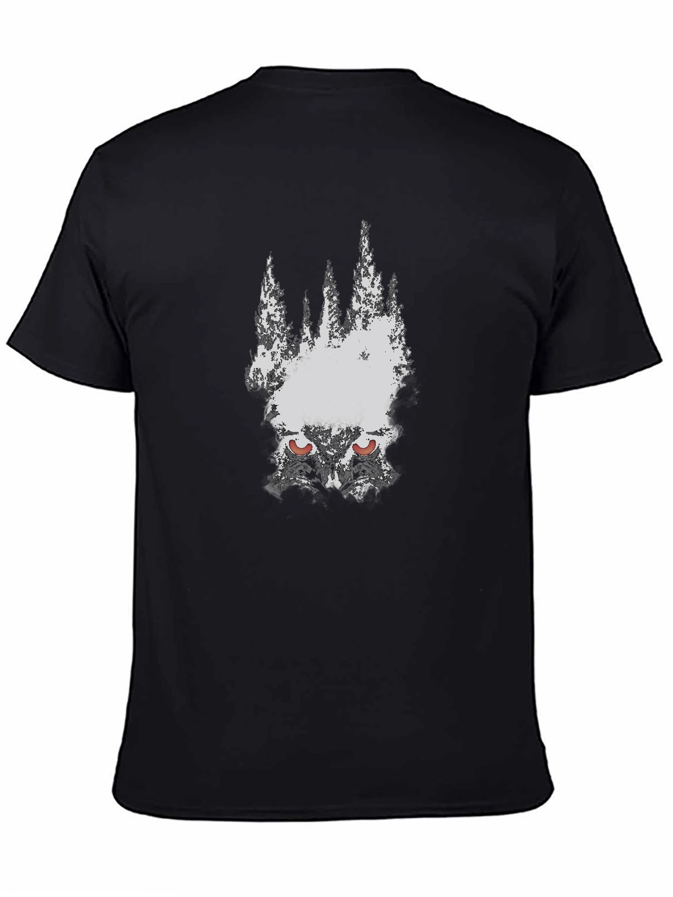 Mens Black Graphic Tee - Wolf Eyes Design