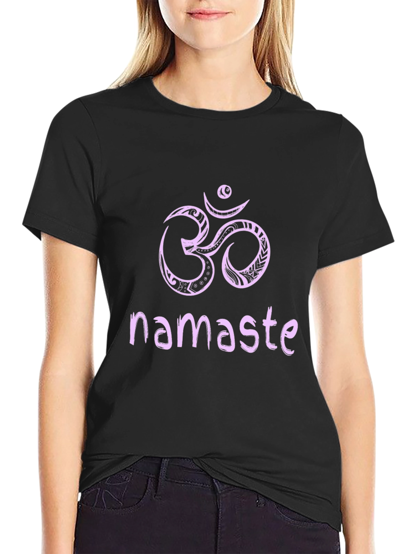 Namaste OM Yoga T-Shirt - Black