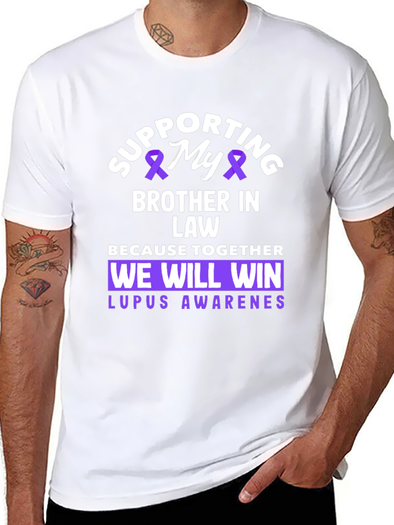 Lupus Awareness Supporting My Brother In Law T-Shirt