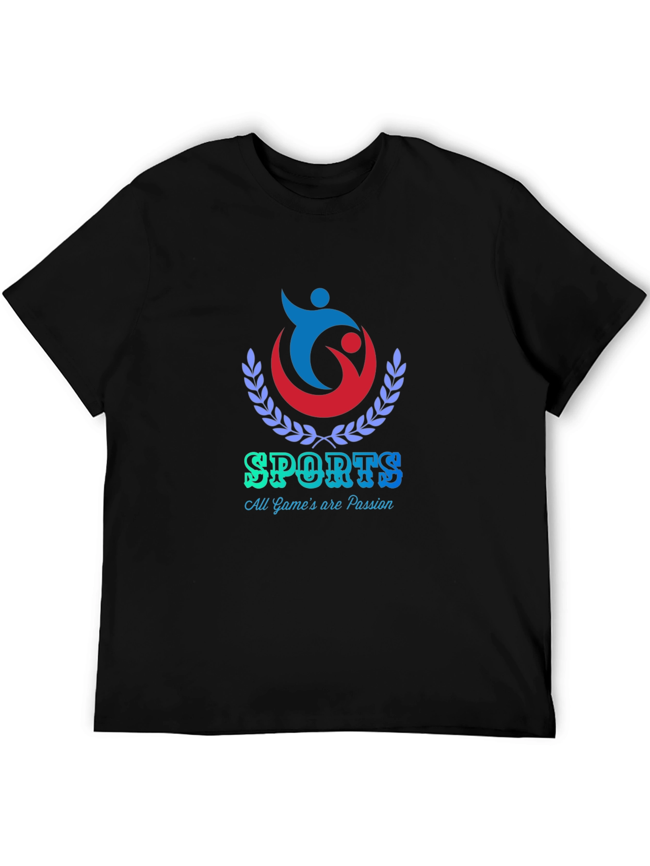 Sports Passion Black T-Shirt