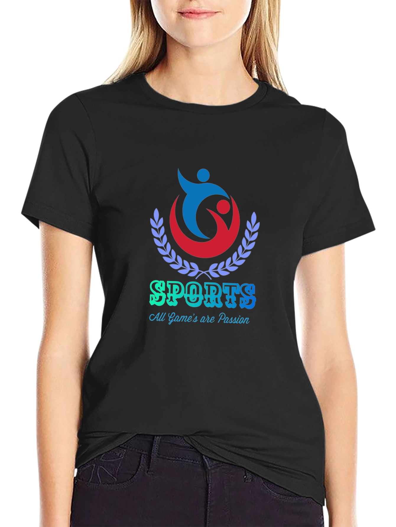 Sports Passion Black T-Shirt