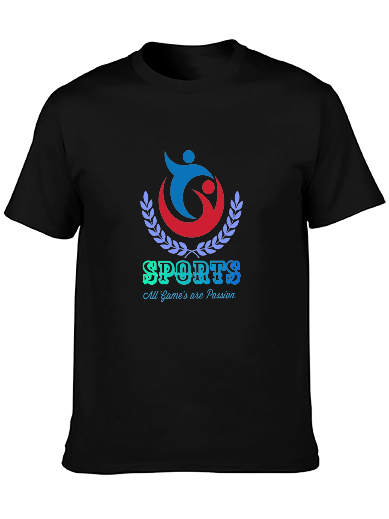 Sports Passion Black T-Shirt