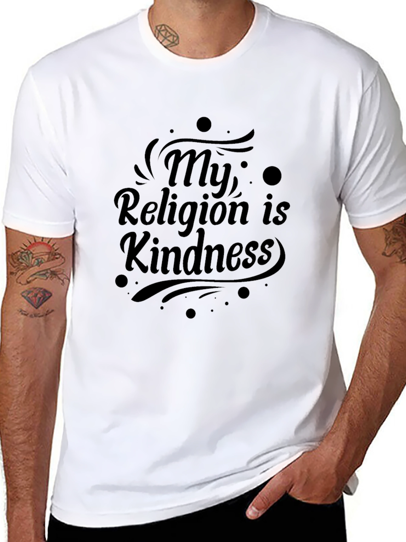 Kindness Religion Black T-Shirt