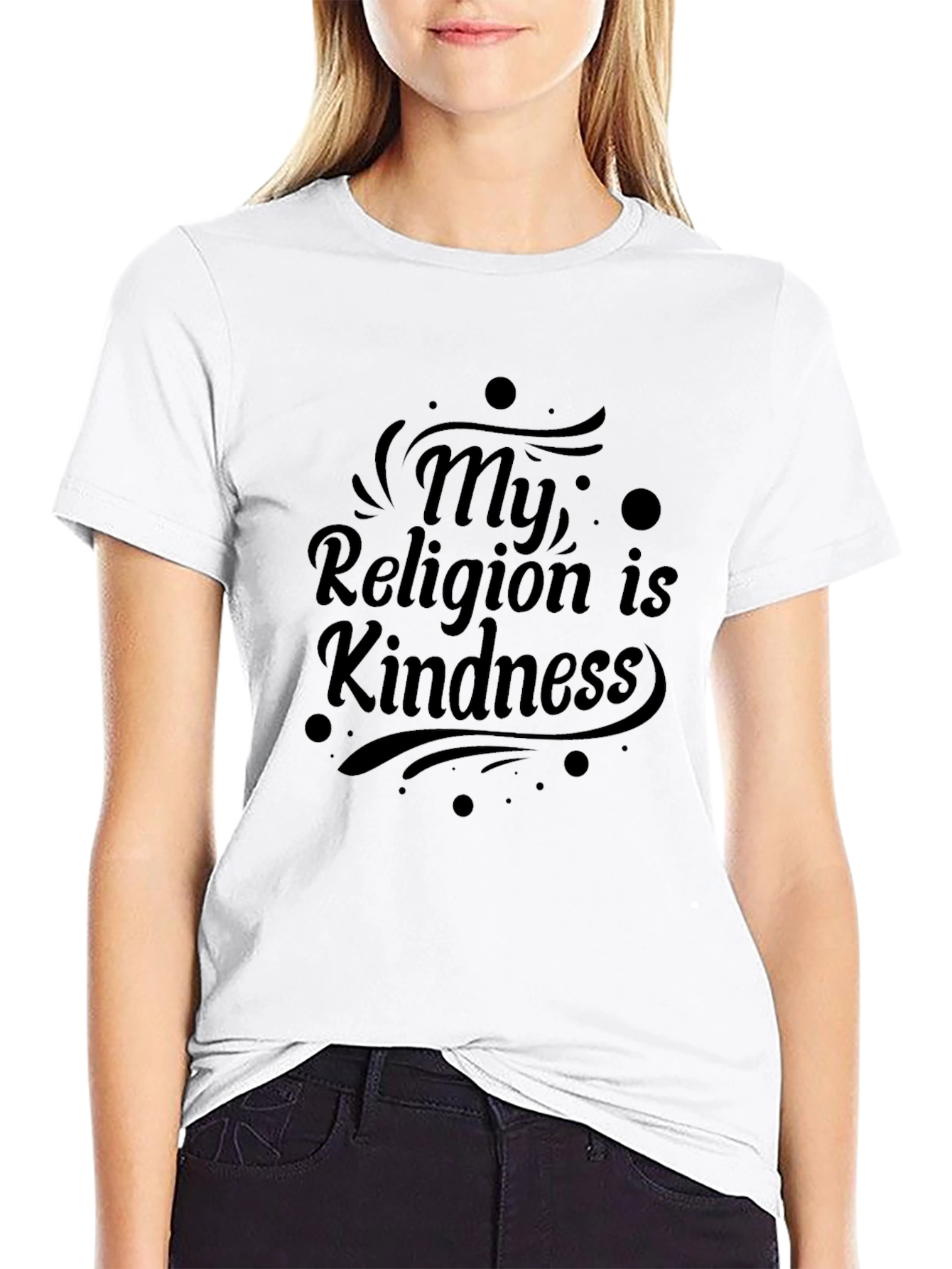 Kindness Religion Black T-Shirt