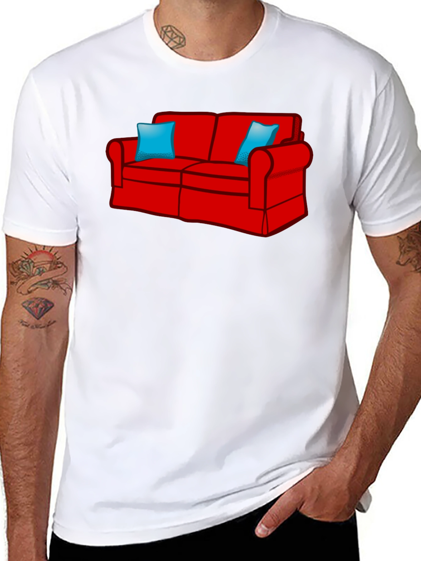 Couch Graphic T-Shirt - Relaxed Fit Black