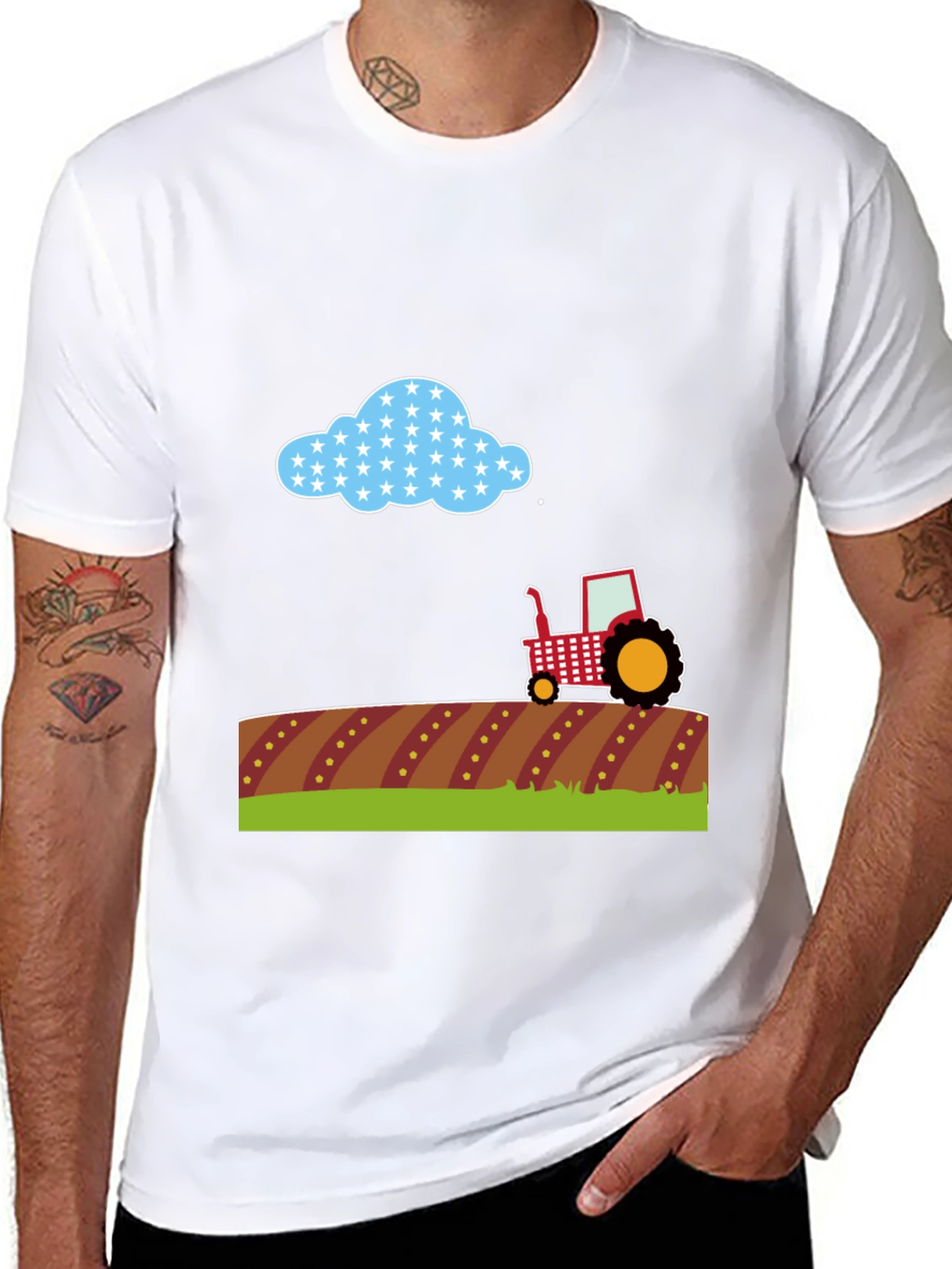 Farm Tractor Graphic Tee - Country Style