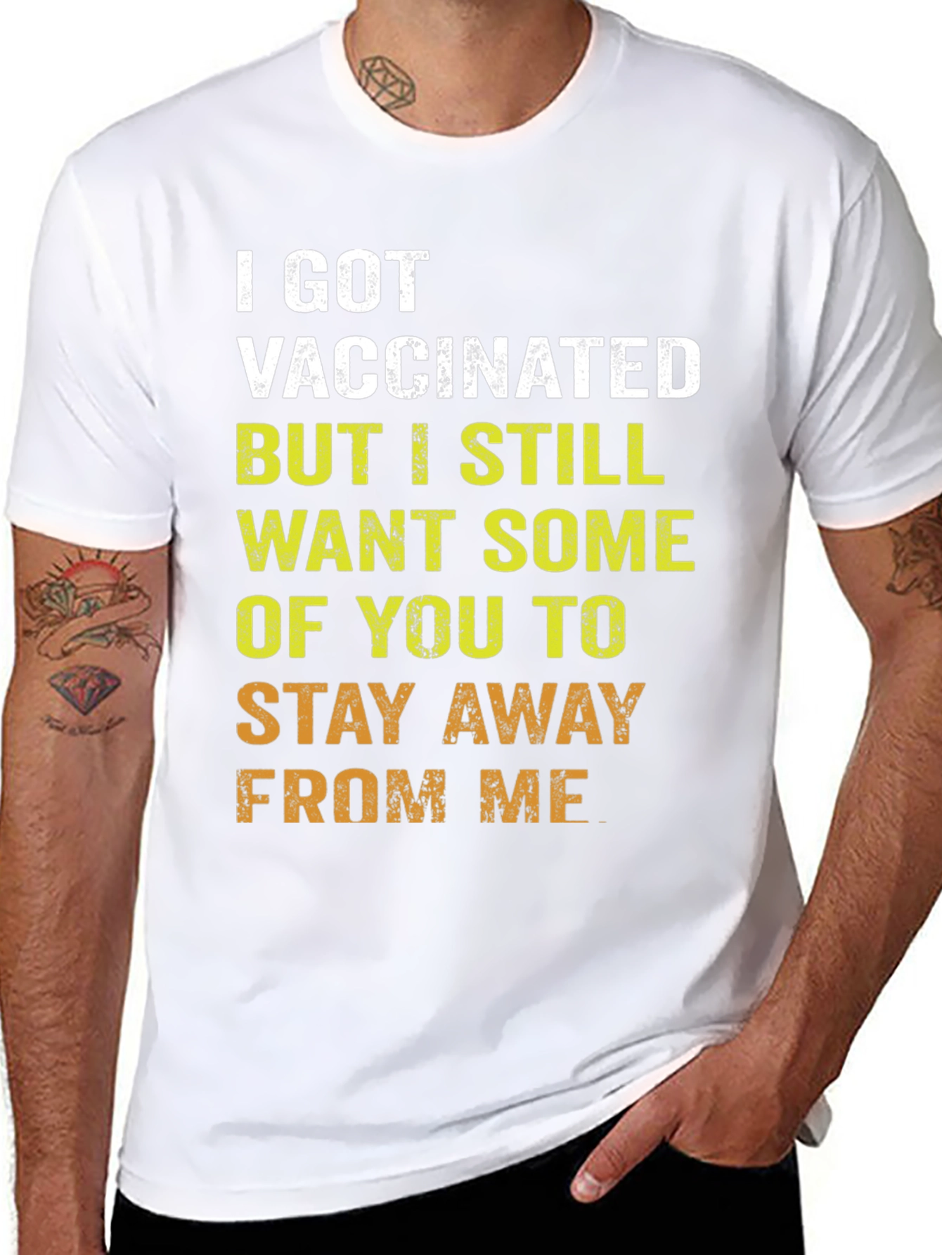 Vaccinated Humor T-Shirt - Stay Away Tee