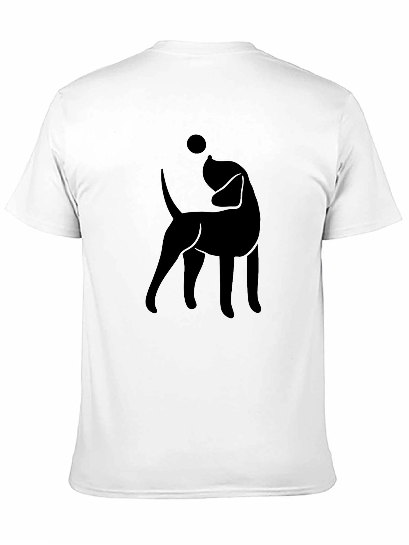 Dog Silhouette Graphic Print T-Shirt