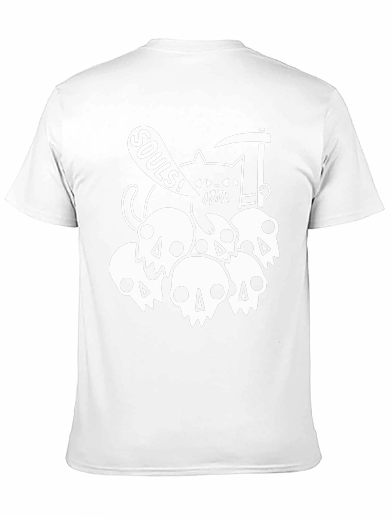 Souls Cat Skull Graphic T-Shirt