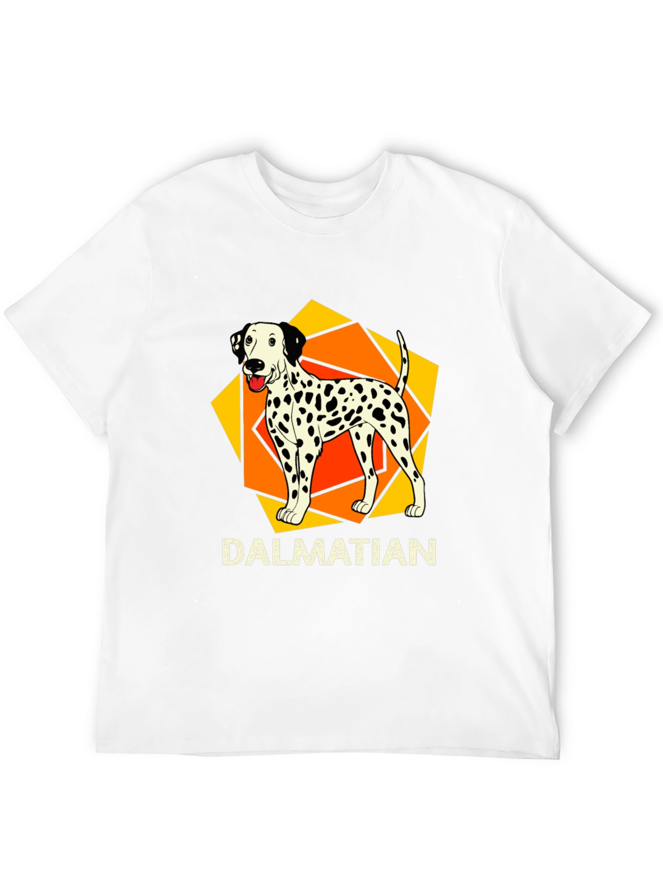Dalmatian Dog Graphic Print Black T-Shirt