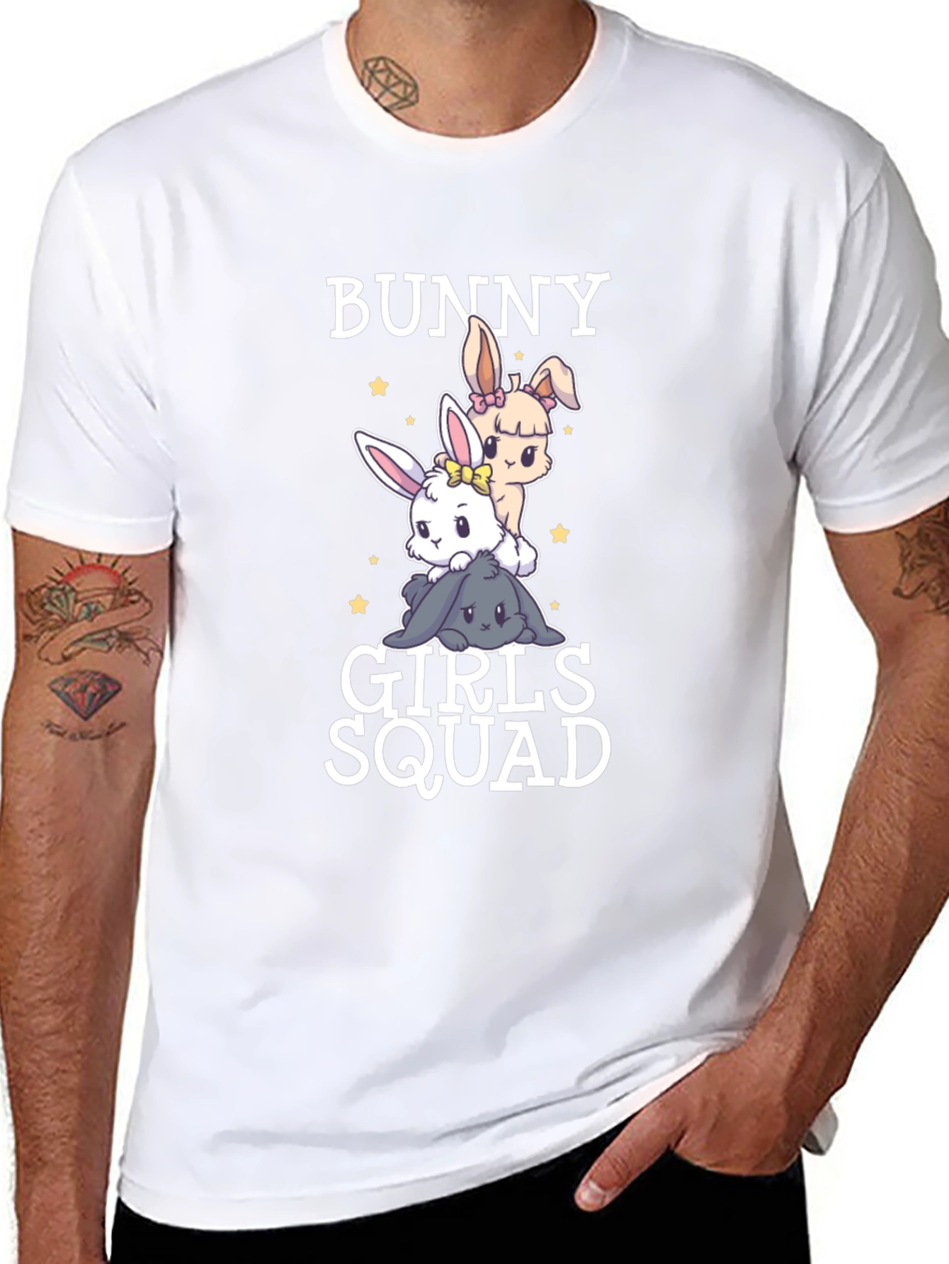 Bunny Girls Squad Black T-Shirt