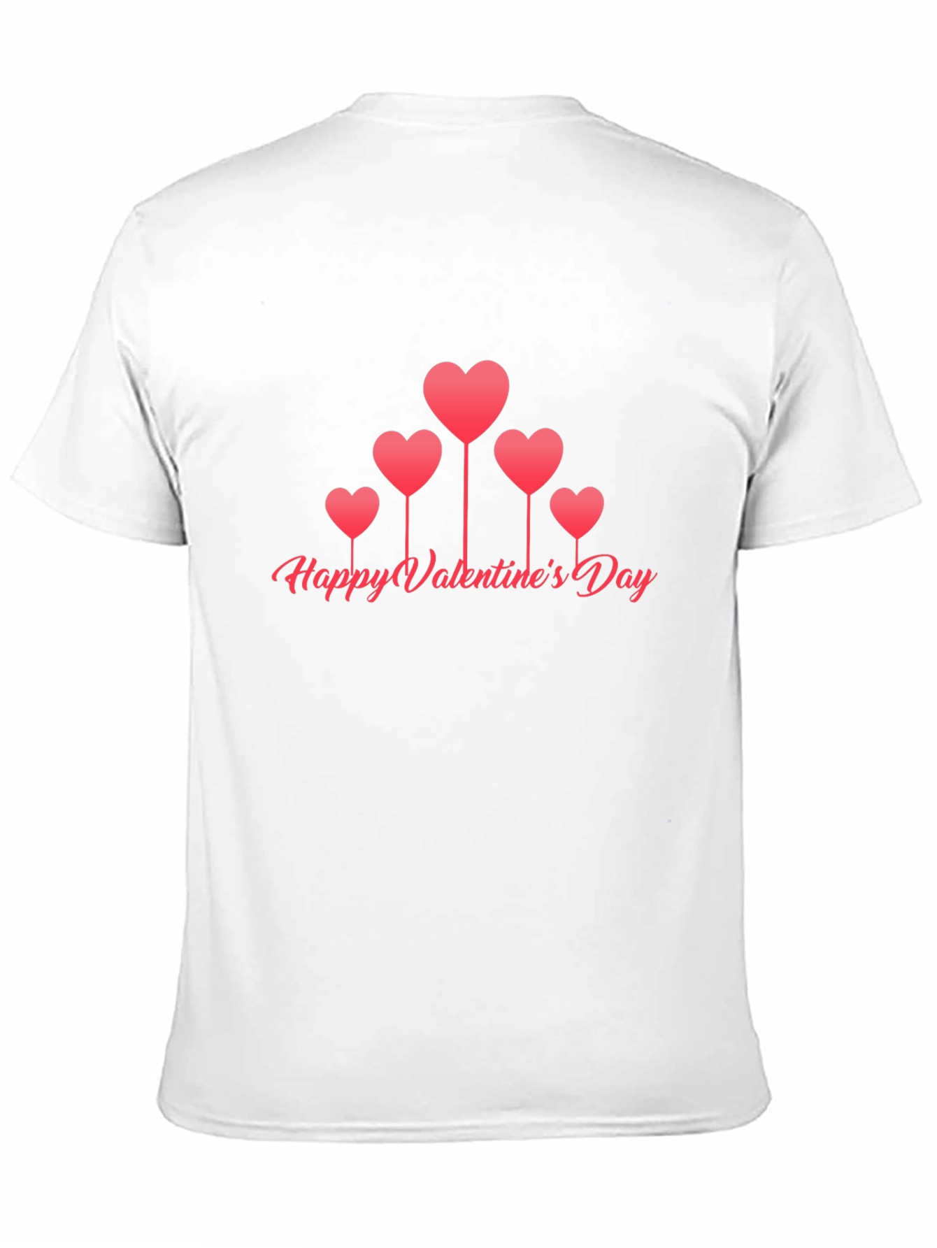Valentines Day Heart Balloons Black T-Shirt