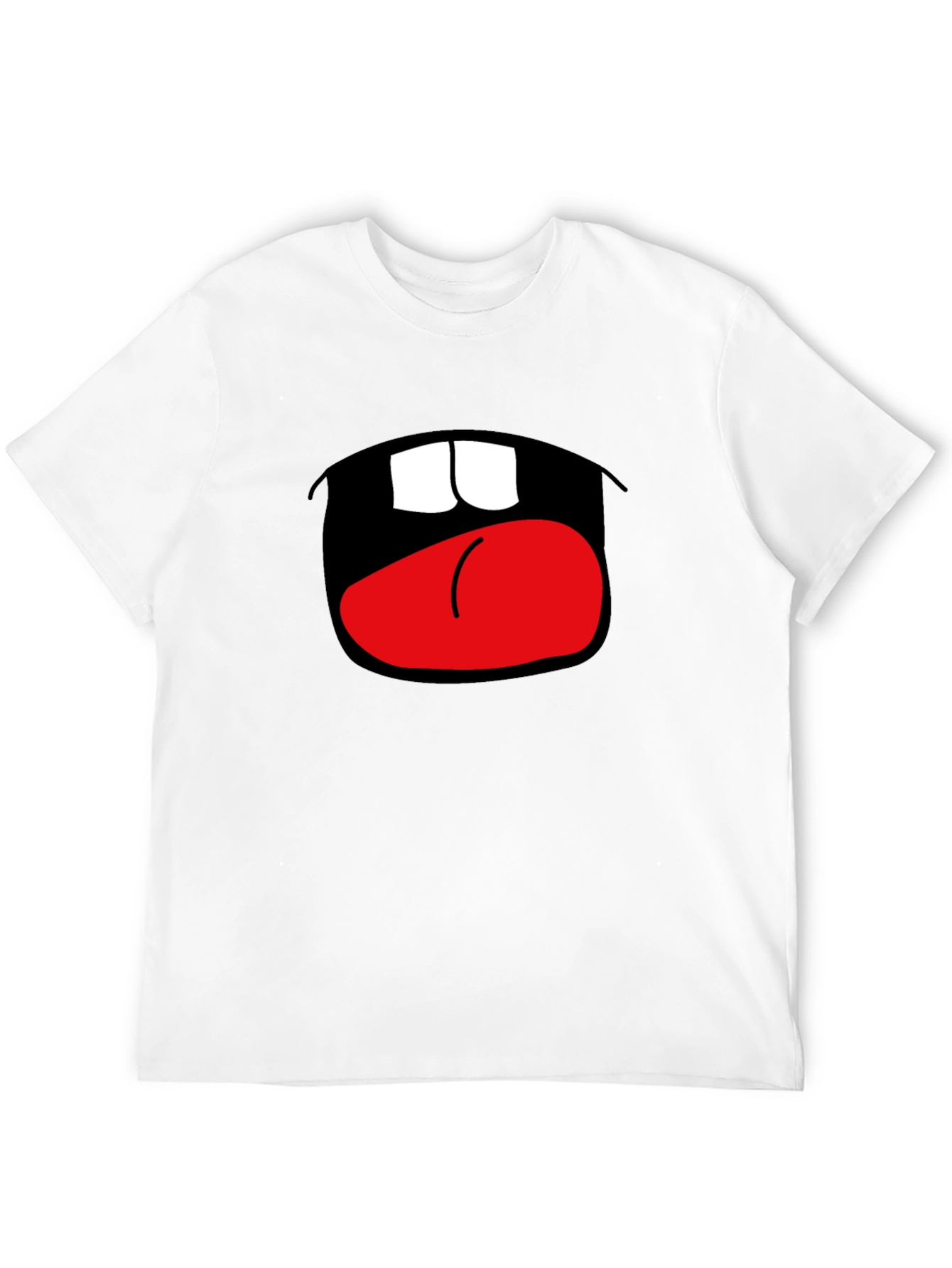 Funny Open Mouth Graphic Black T-Shirt