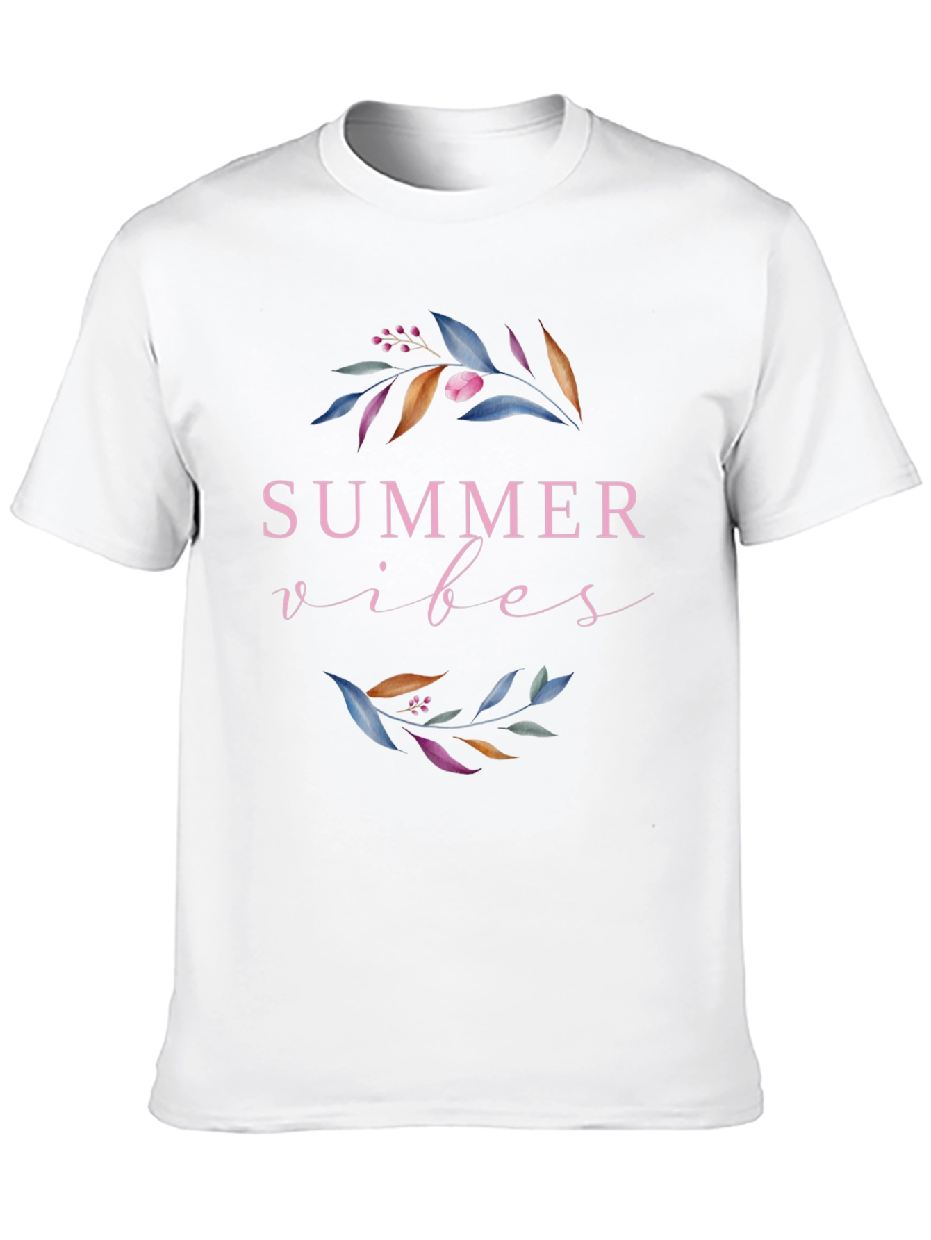 Summer Vibes Graphic Tee - Black Casual T-Shirt