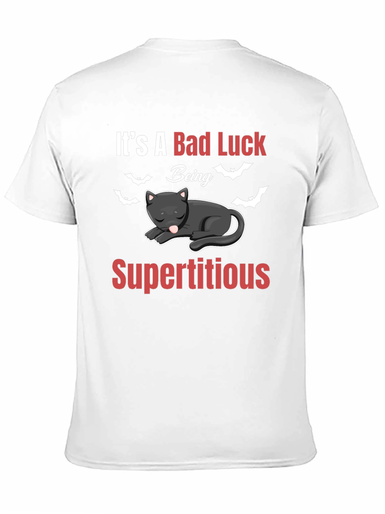 Bad Luck Superstitious Cat Graphic T-Shirt