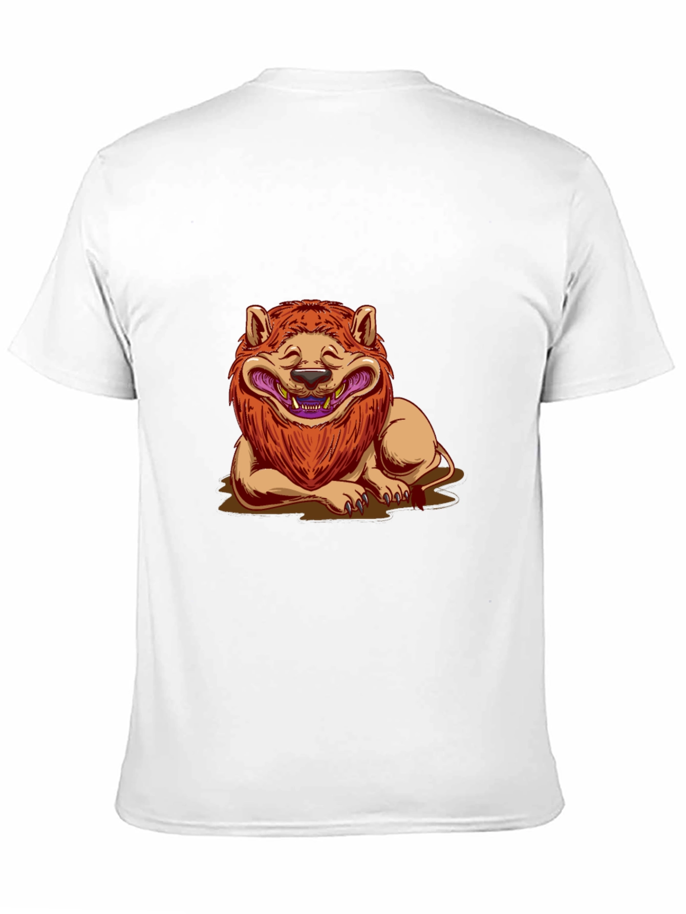 Lion Cartoon Graphic Black T-Shirt