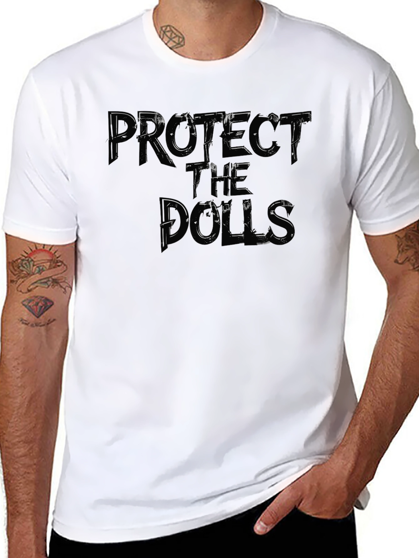Protect The Dolls Graphic Tee - Mens Fashion