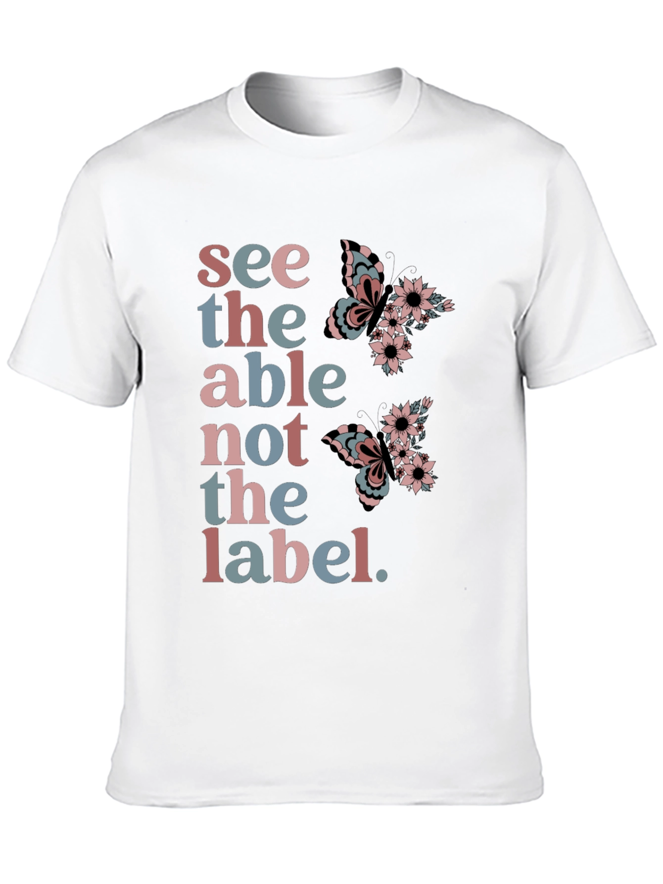See the Able T-Shirt: Butterfly Floral Design