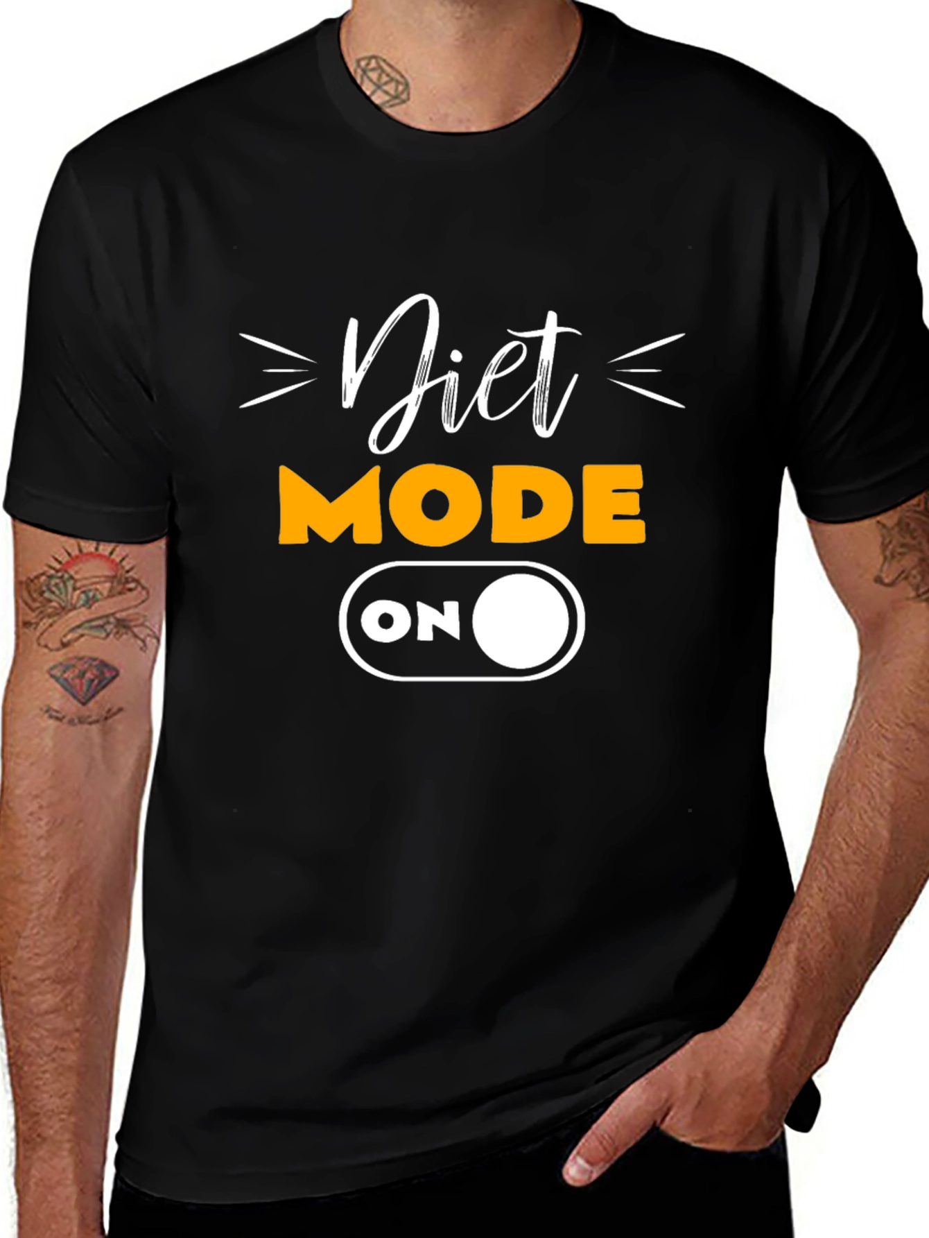 Diet Mode On Black T-Shirt