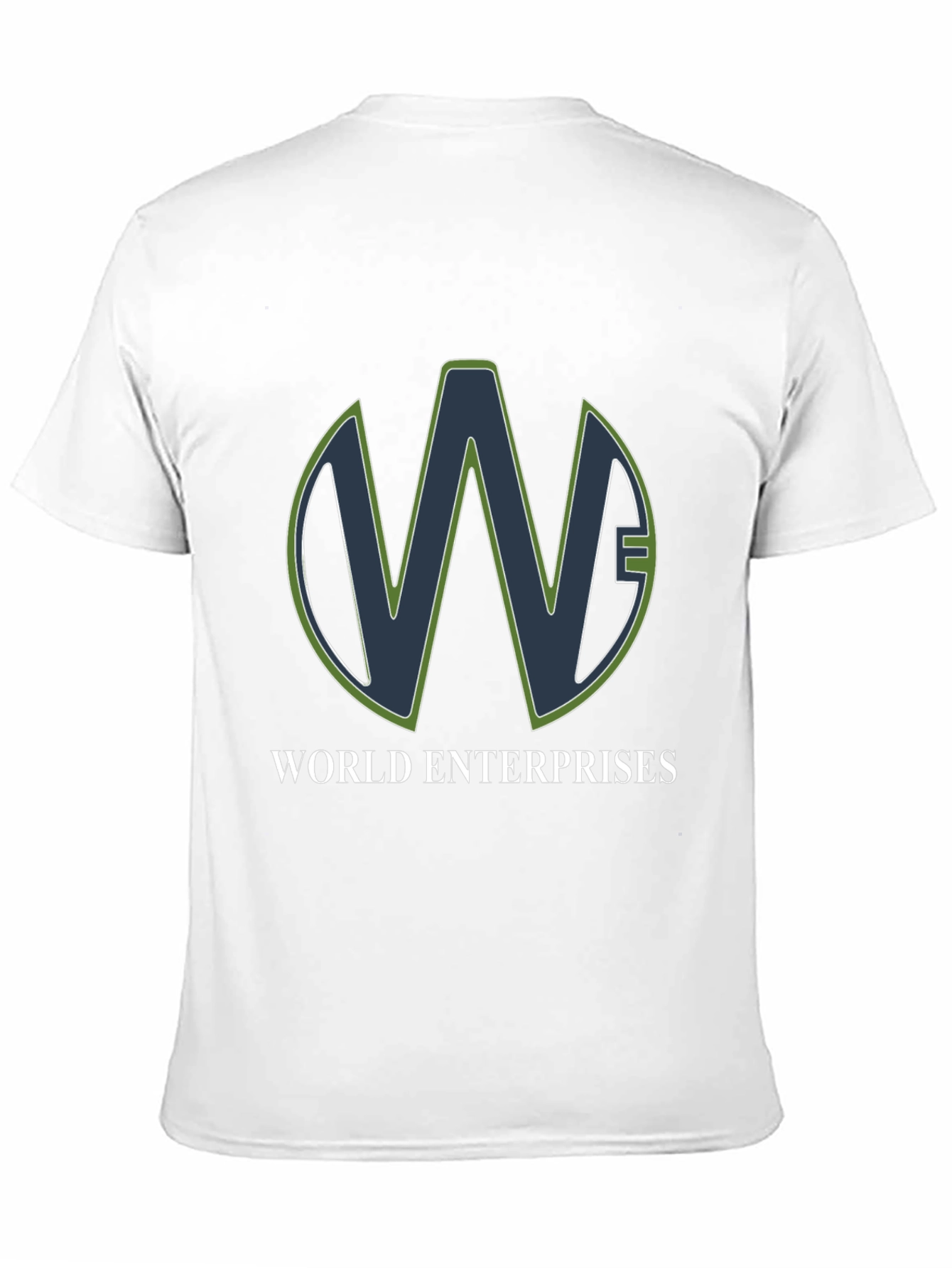World Enterprises Black T-Shirt - Unique Logo Design