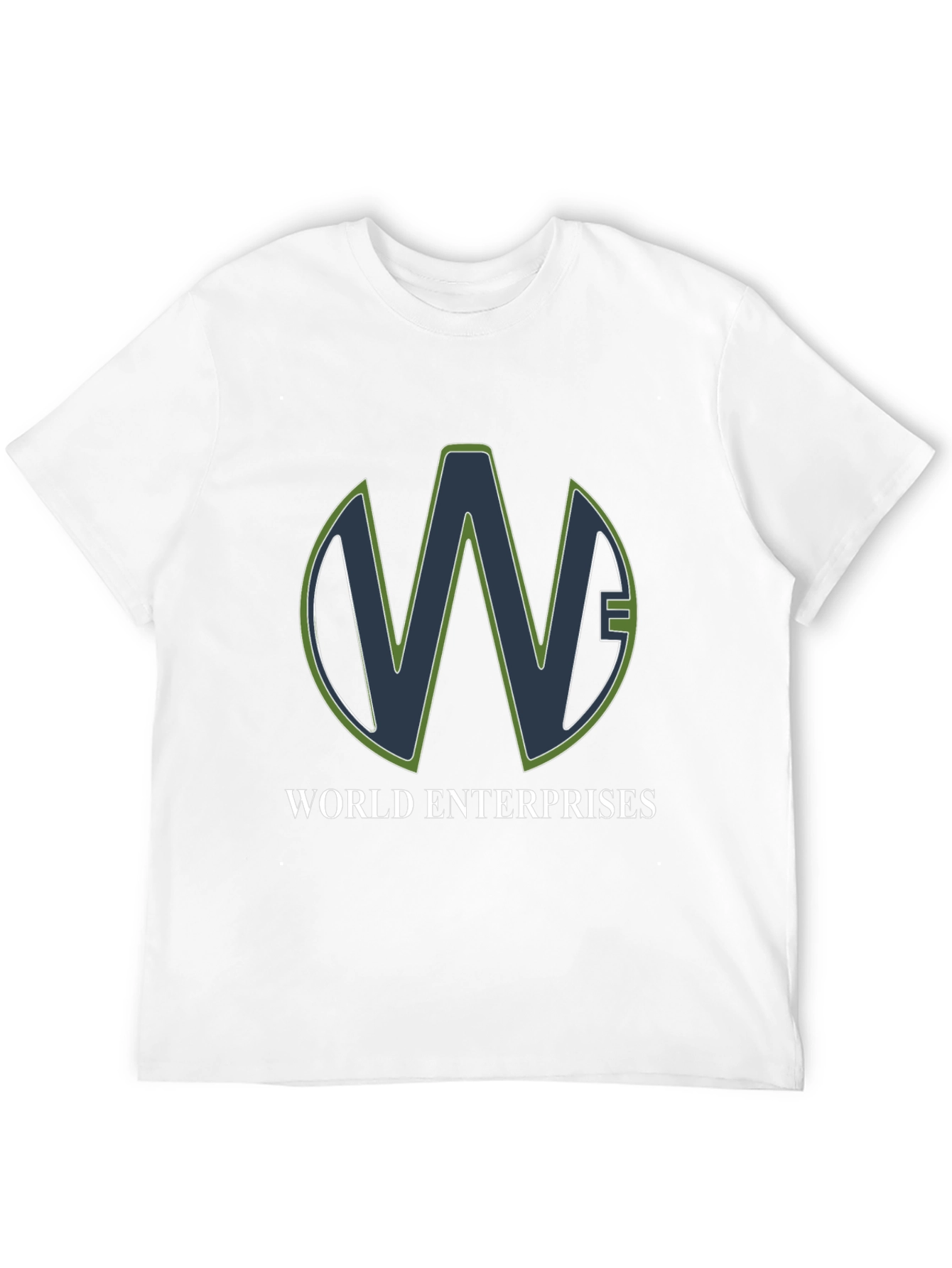 World Enterprises Black T-Shirt - Unique Logo Design