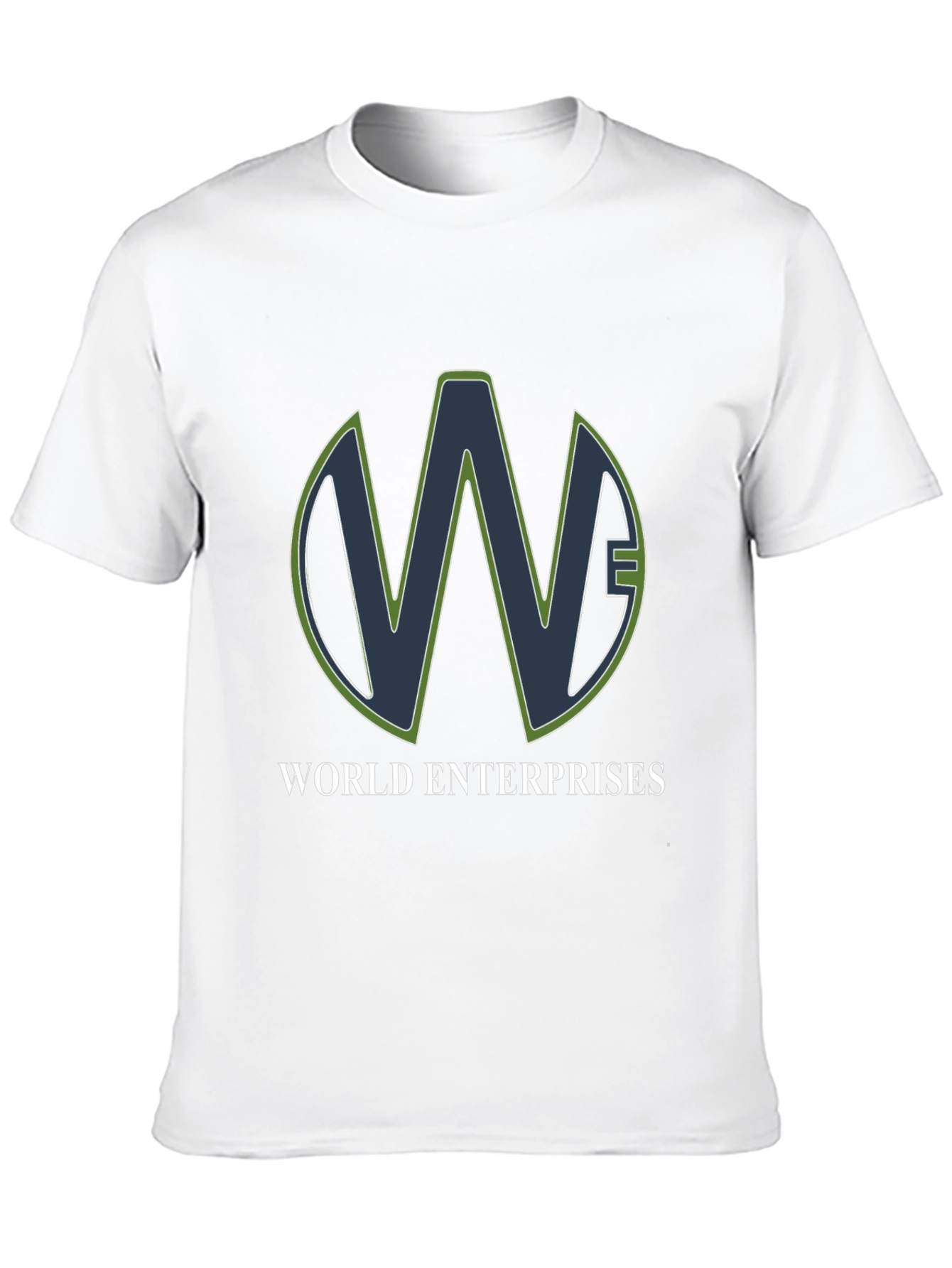 World Enterprises Black T-Shirt - Unique Logo Design