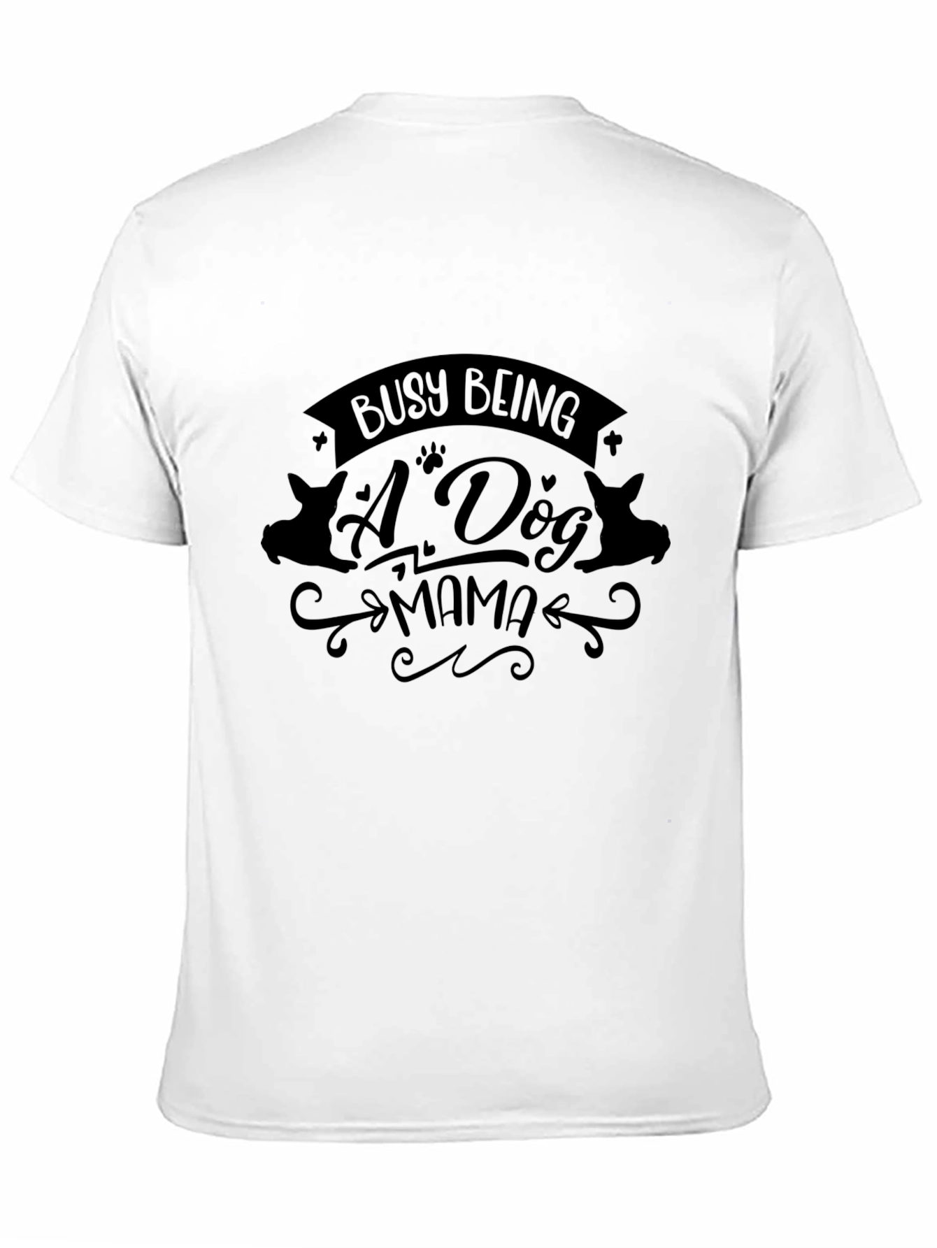 Dog Mama Black T-Shirt - Cute Dog Lover Tee