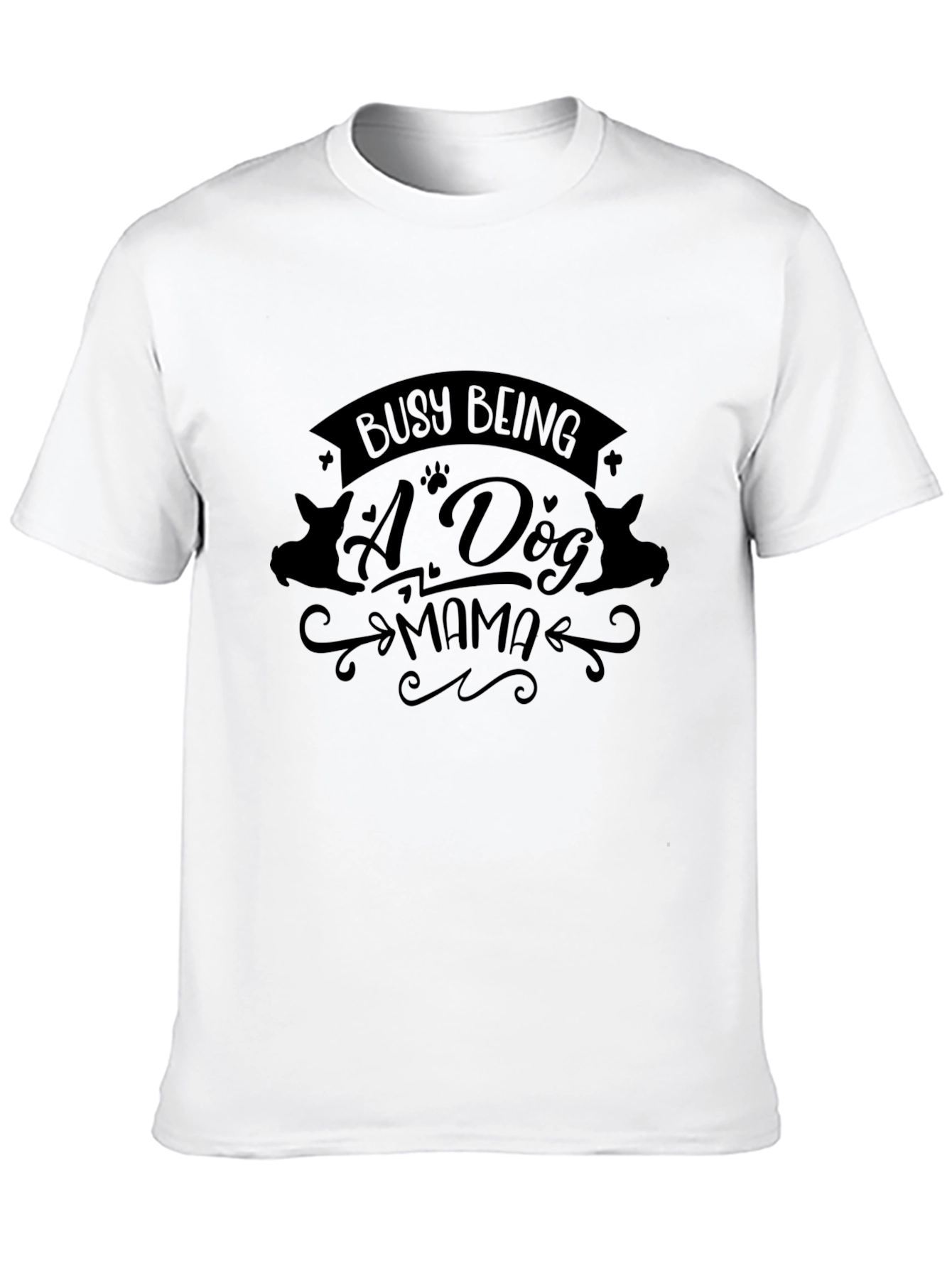Dog Mama Black T-Shirt - Cute Dog Lover Tee