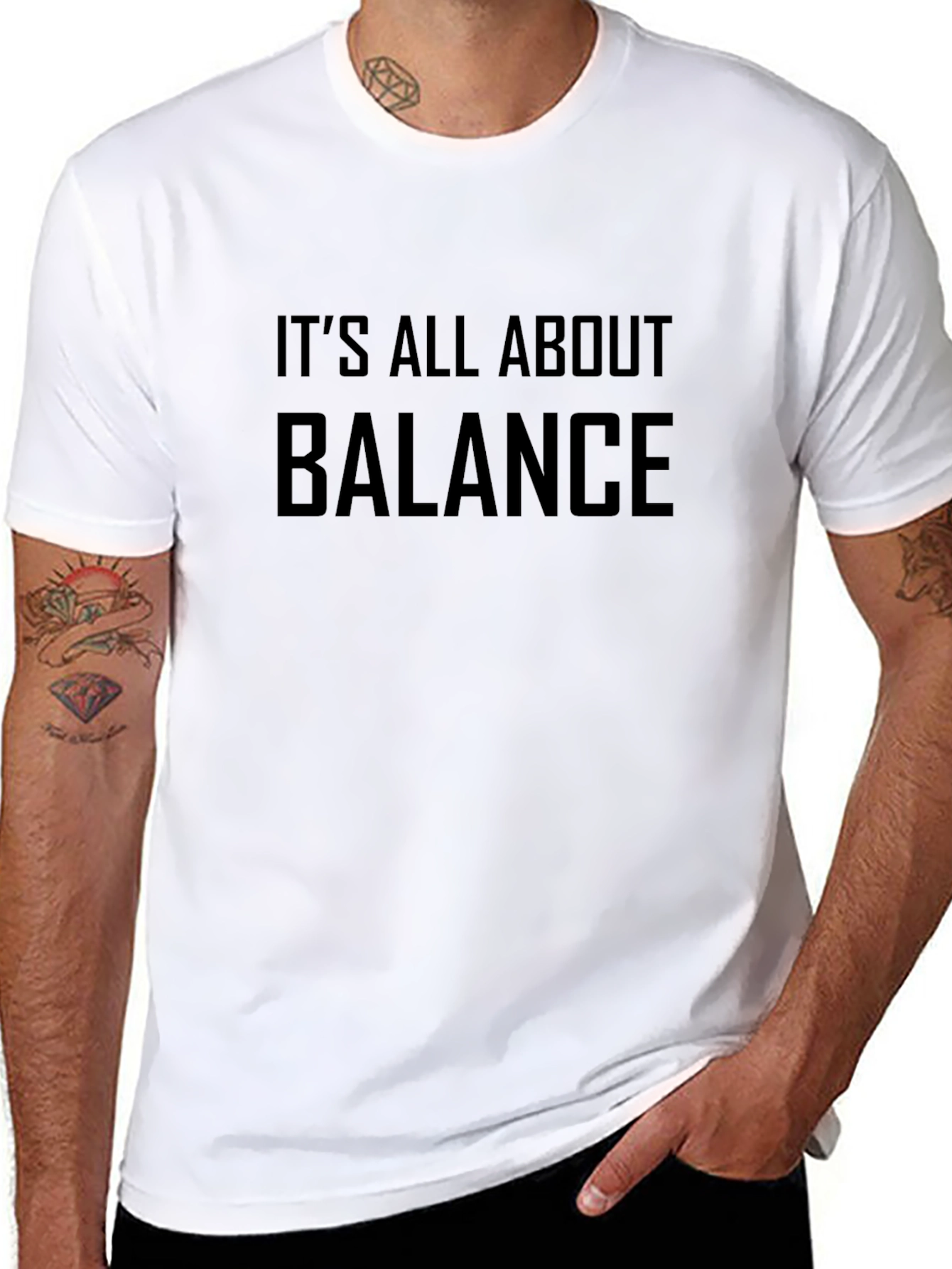 Its All About Balance Black T-Shirt