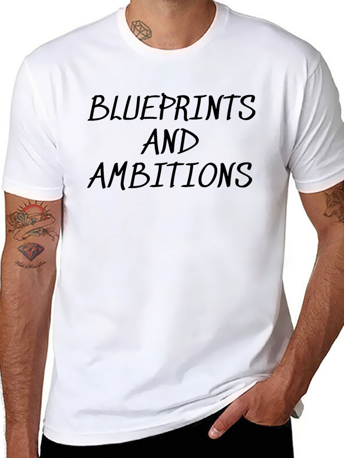Blueprints and Ambitions Graphic Tee - Stylish Comfort