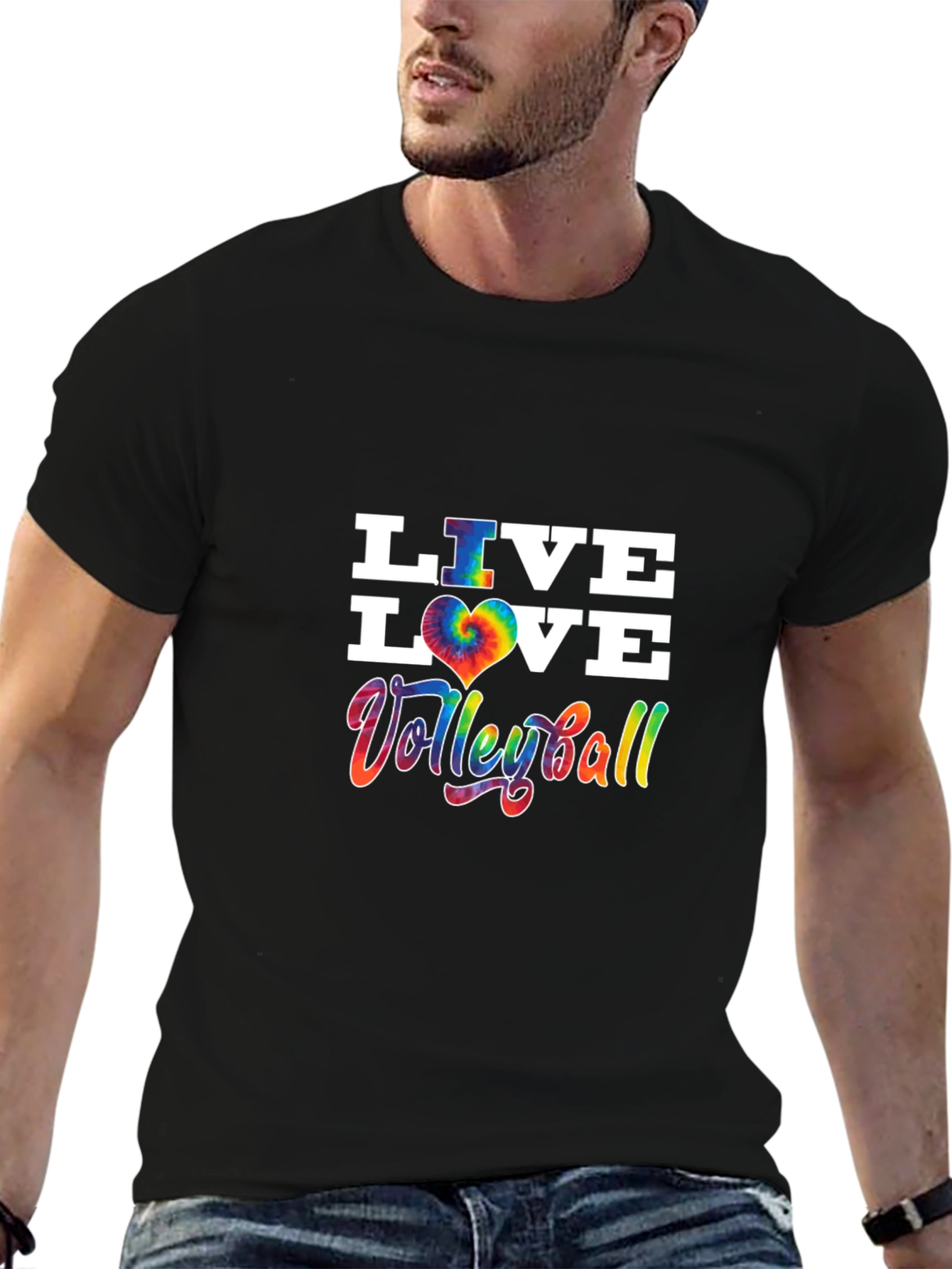 Live Love Volleyball Tie Dye Graphic Tee